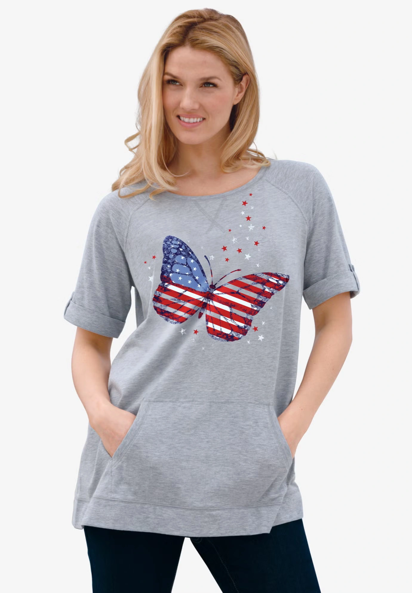 Americana Kangaroo Pocket Tee