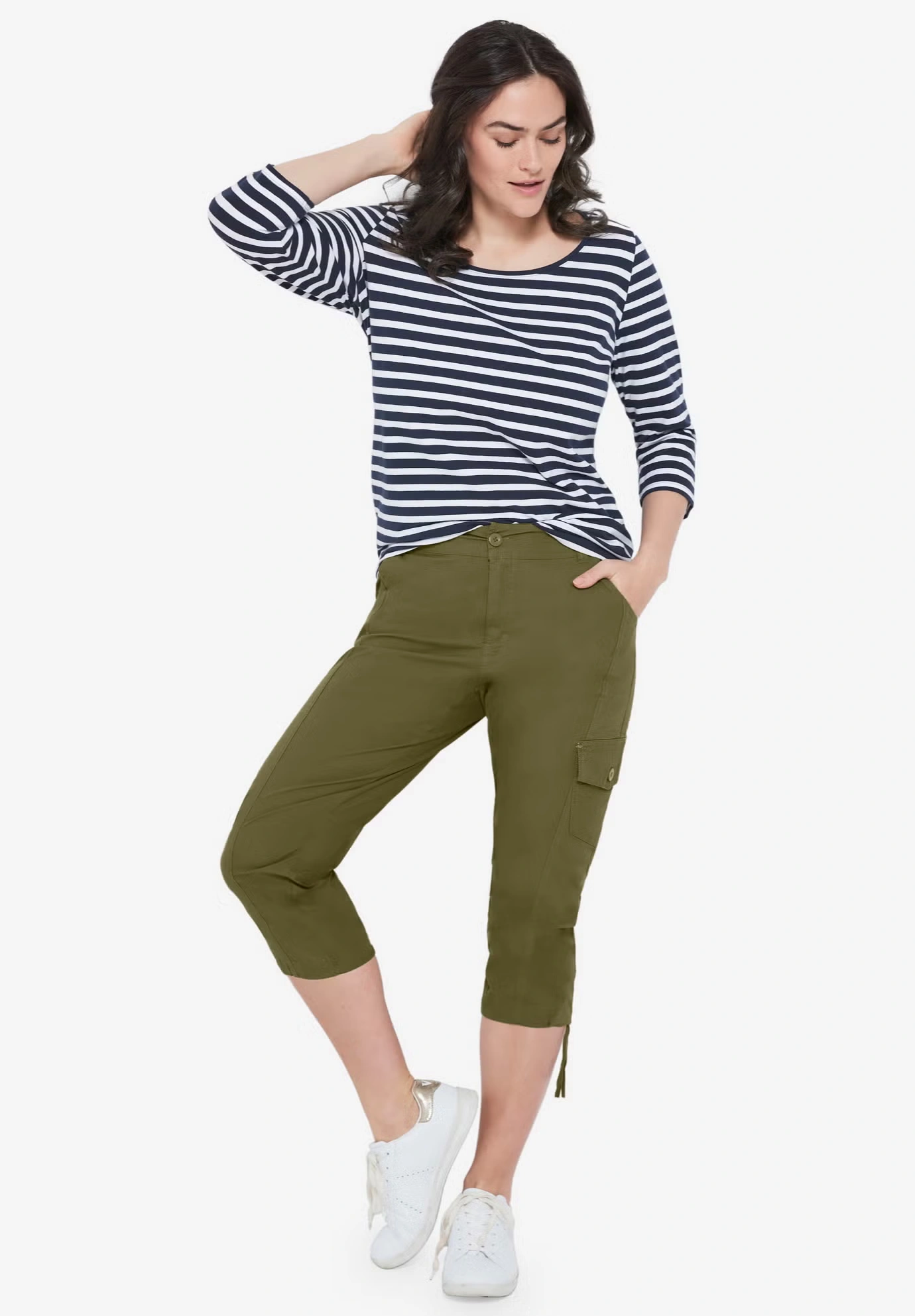 Stretch Cargo Capris by ellos&reg;