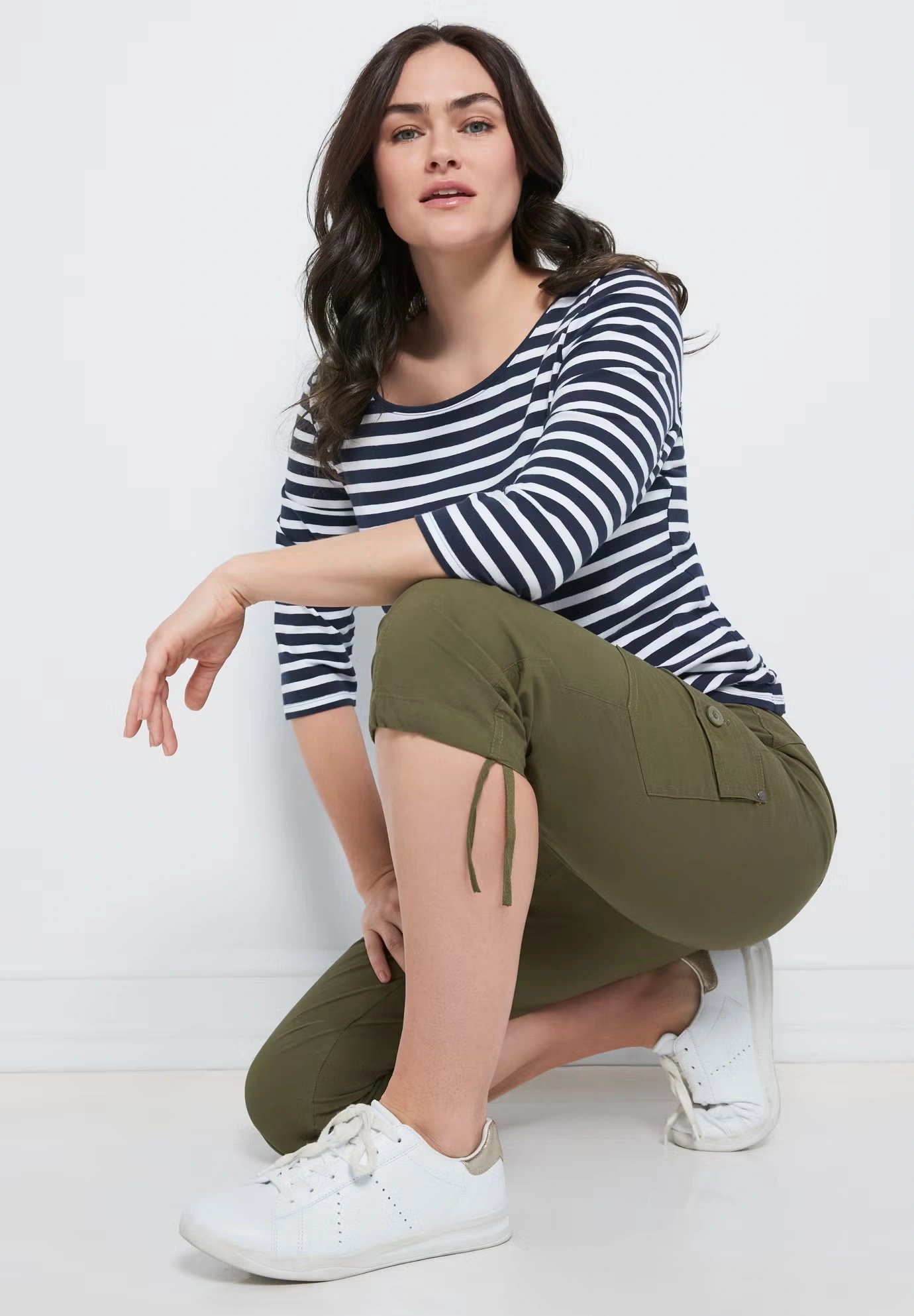 Stretch Cargo Capris by ellos&reg;