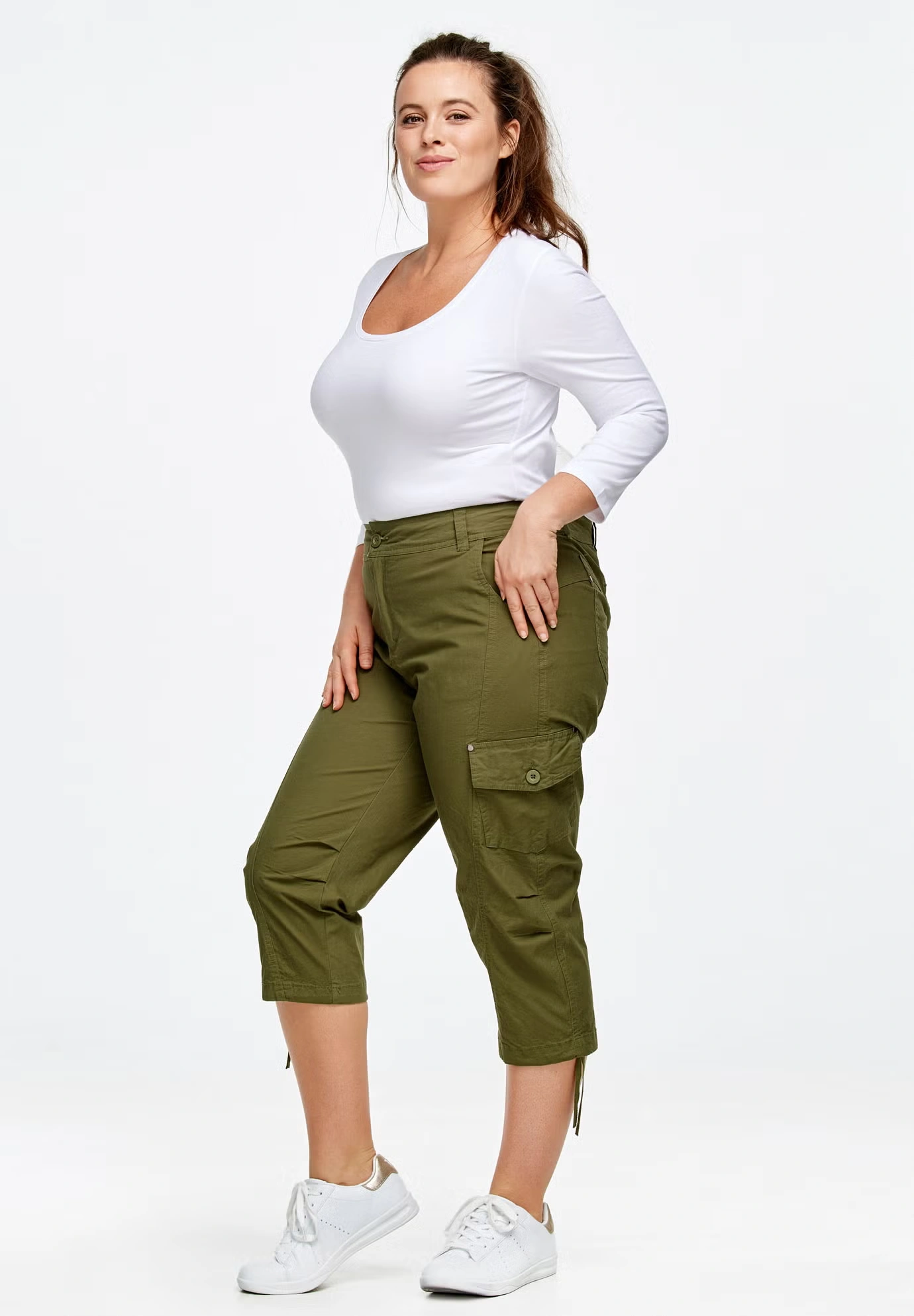 Stretch Cargo Capris by ellos&reg;