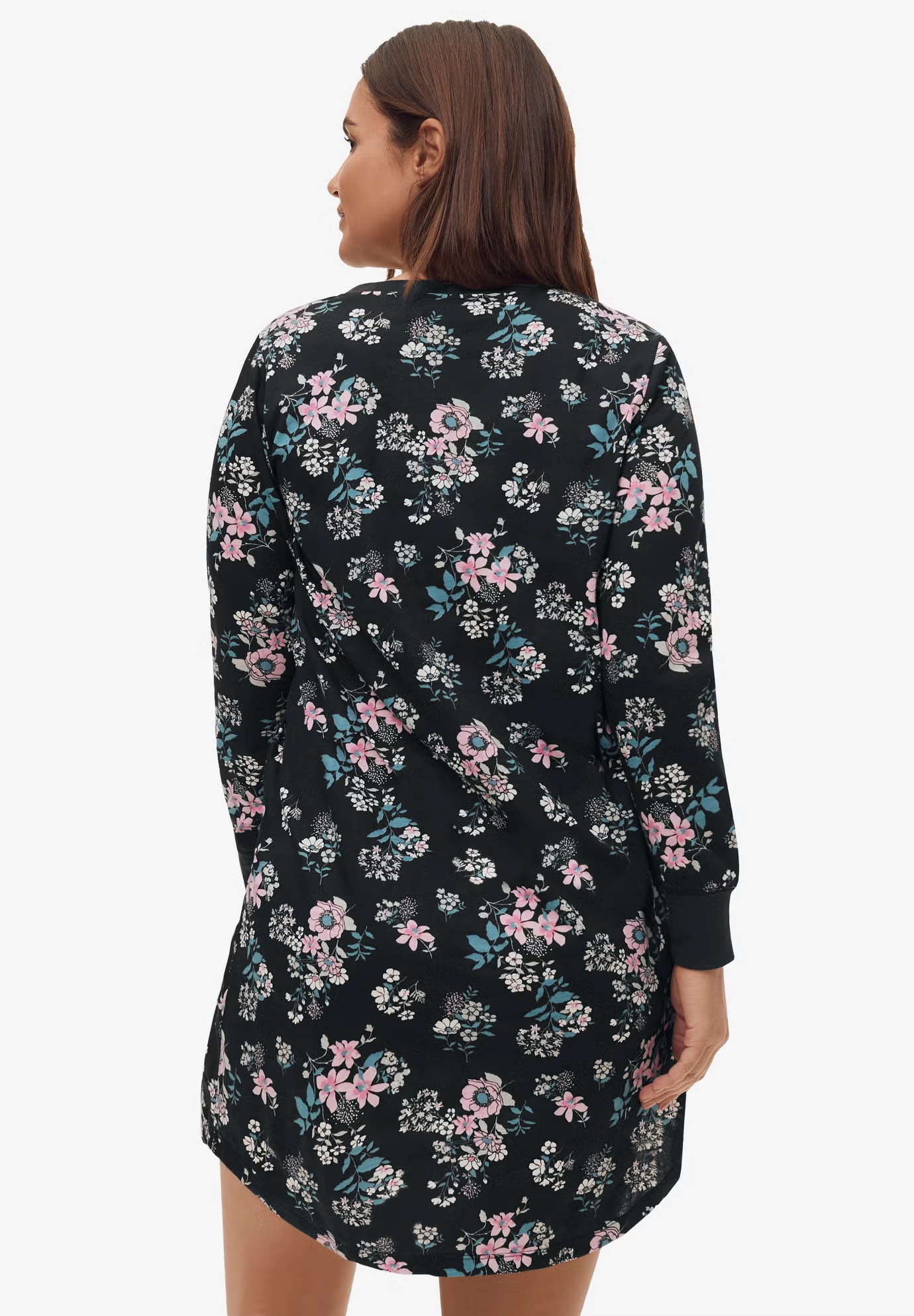 Long Sleeve Henley Sleepshirt