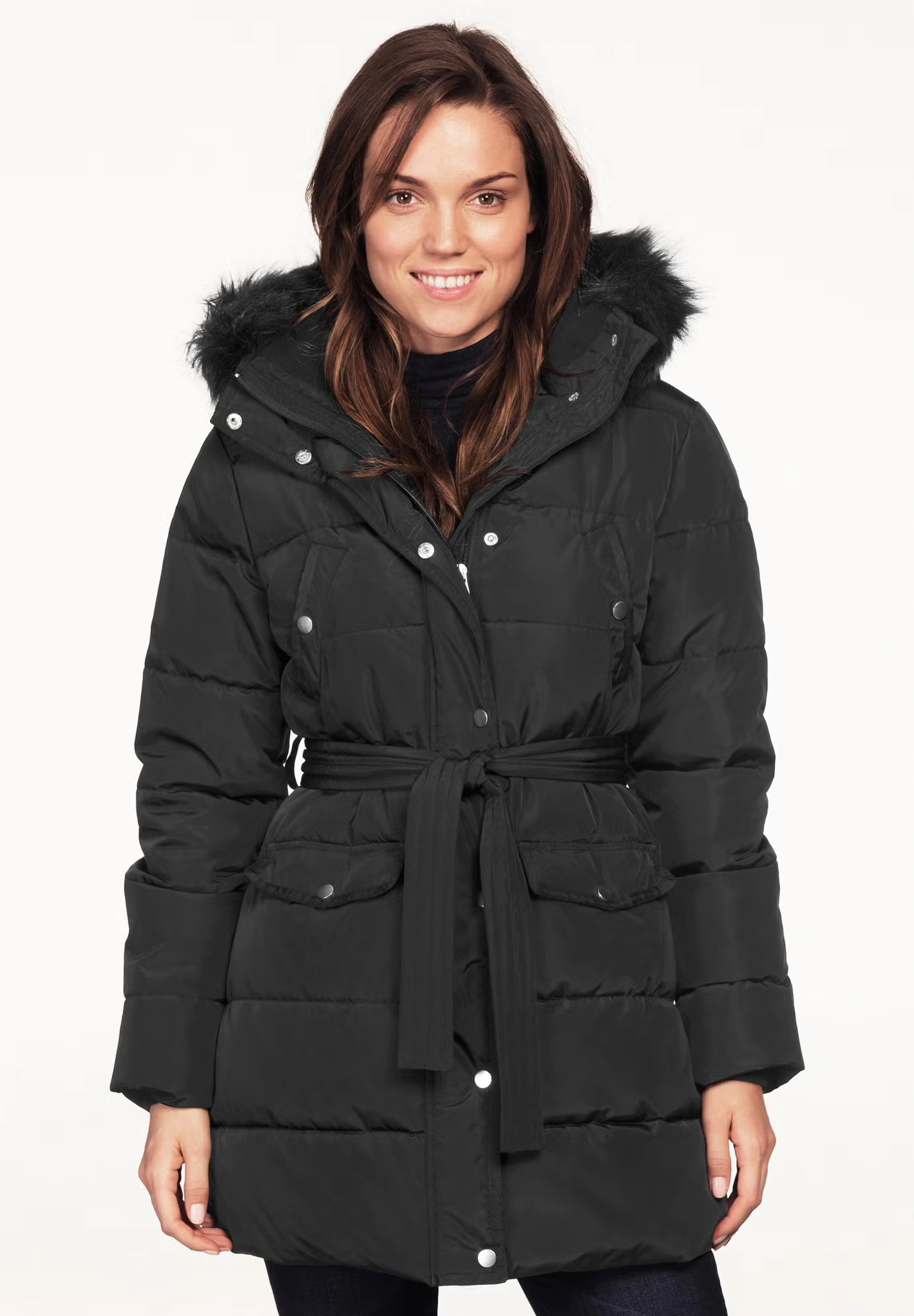 Belted Puffer Coat