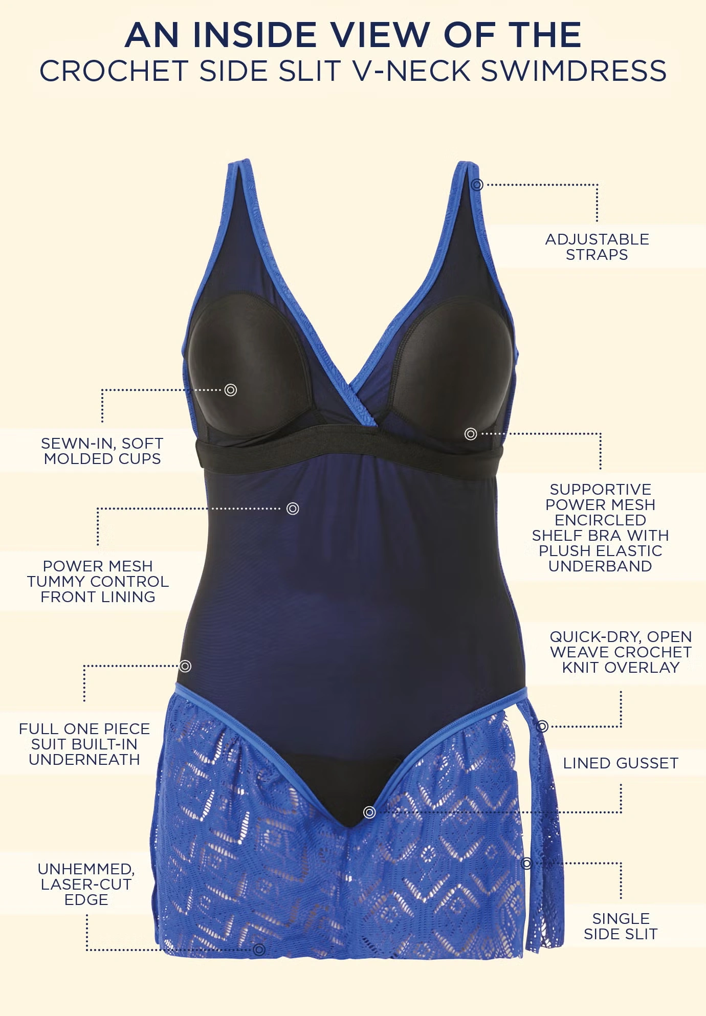 Crochet Side Slit V-Neck Swimdress 5 Crochet Side Slit V-Neck Swimdress