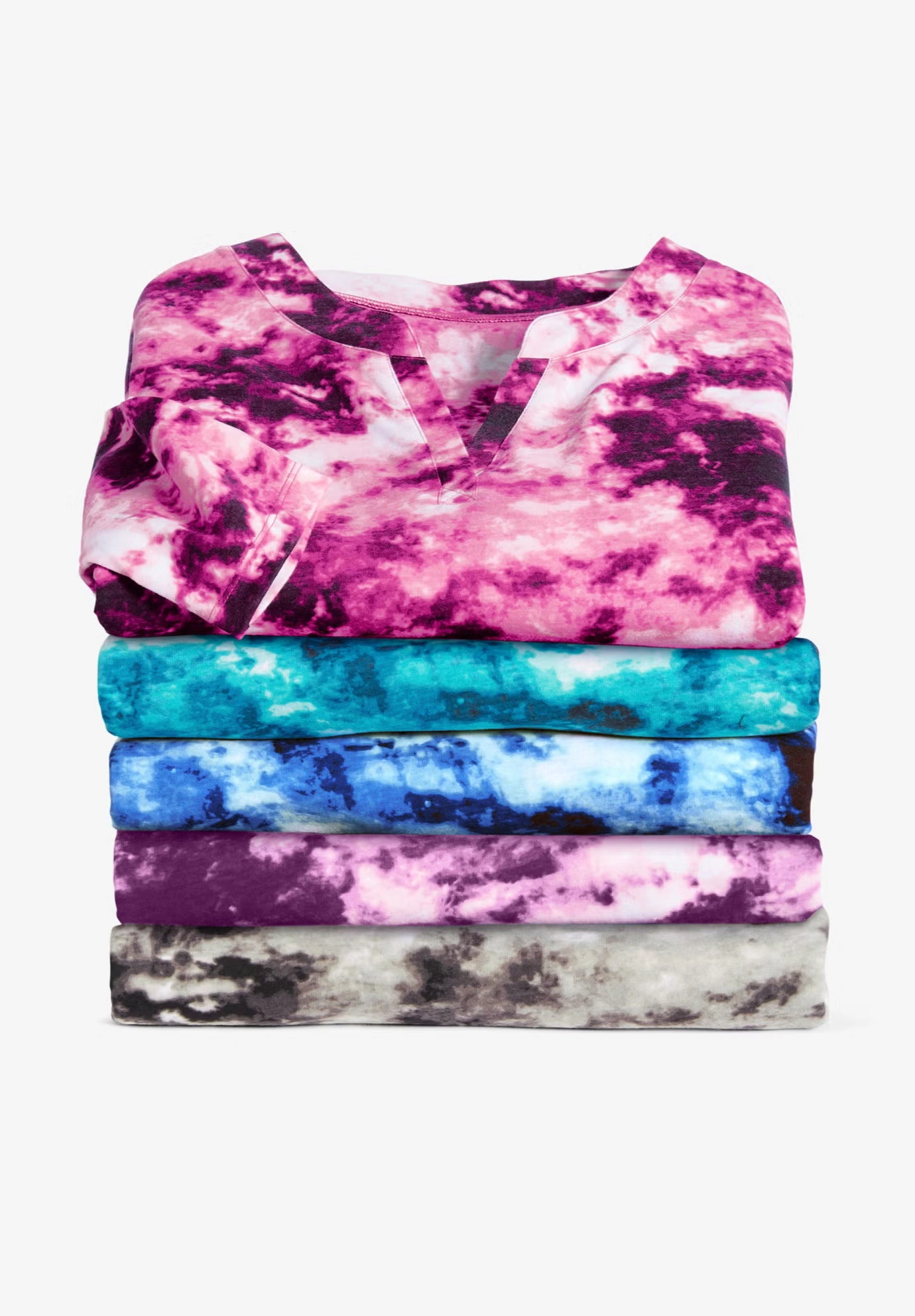 Three-Quarter Sleeve Notch-Neck Tunic 4 Three-Quarter Sleeve Notch-Neck Tunic