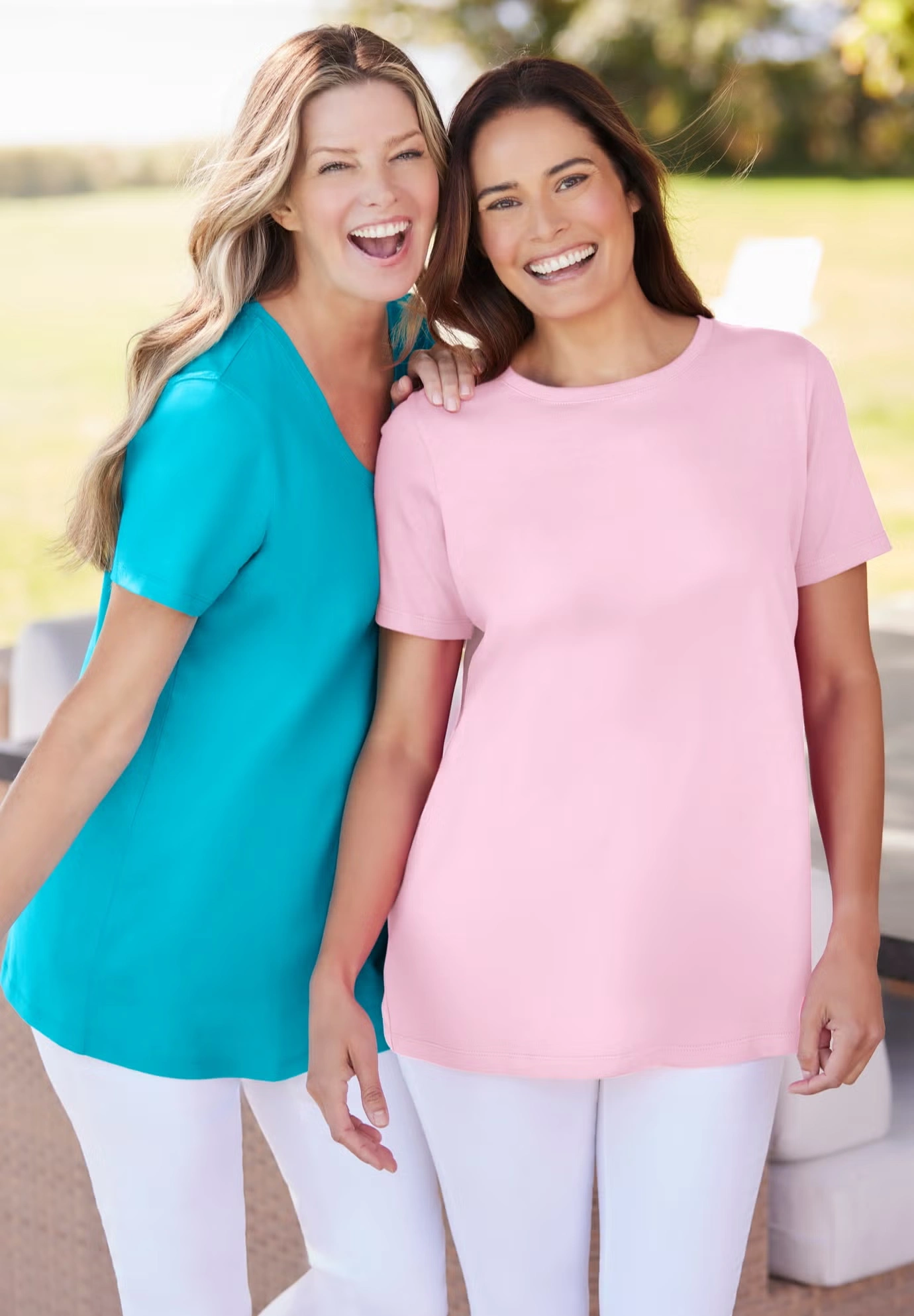 Perfect Short-Sleeve V-Neck Tee