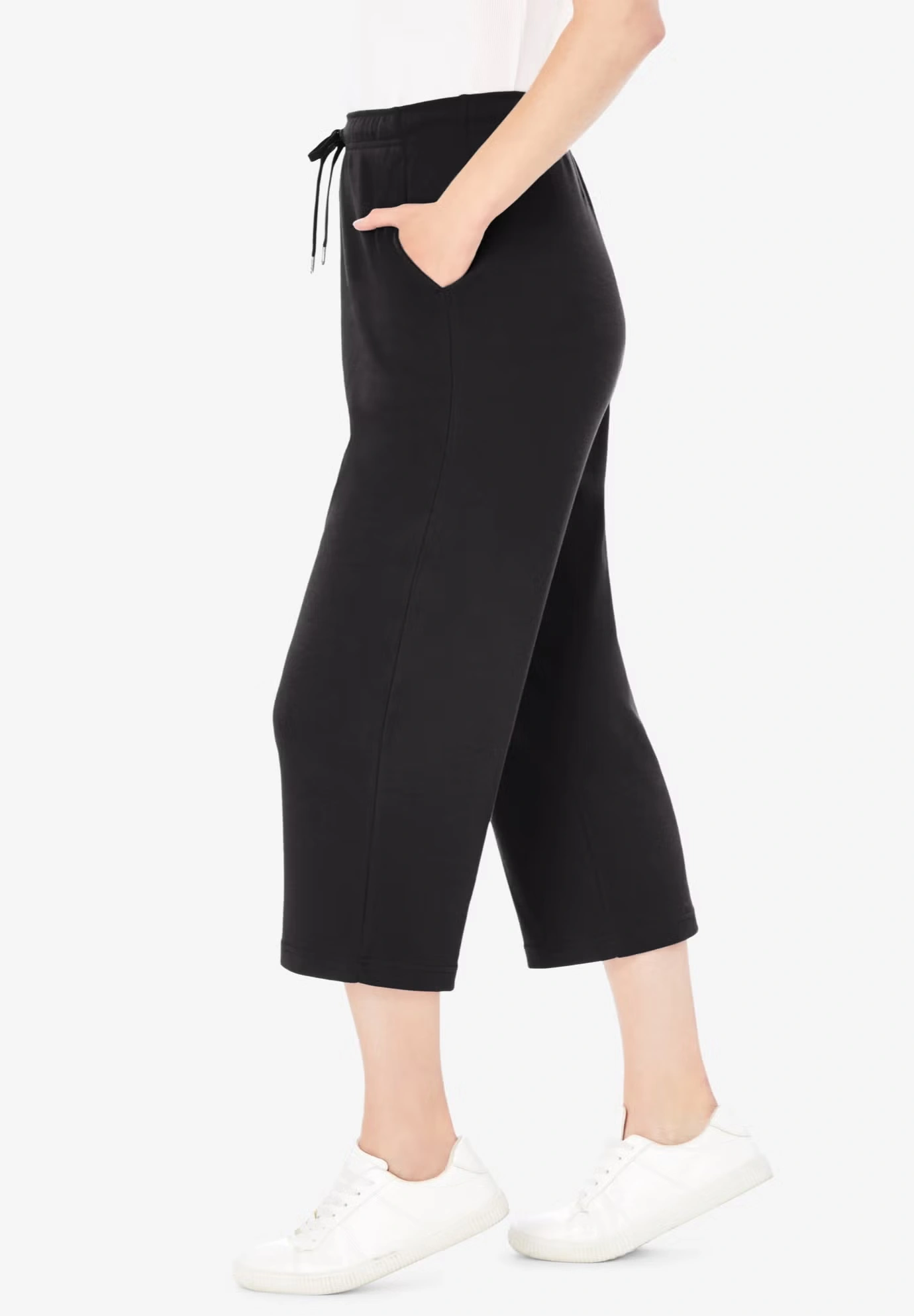 Sport-Knit Pull-On Capri Pants
