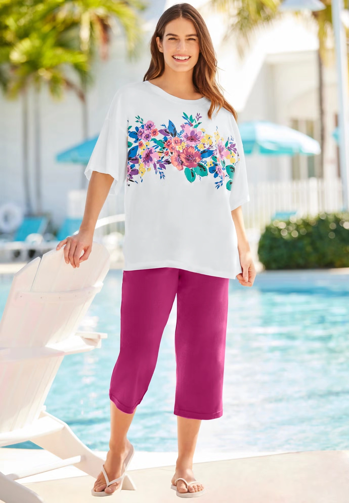 Sport-Knit Pull-On Capri Pants