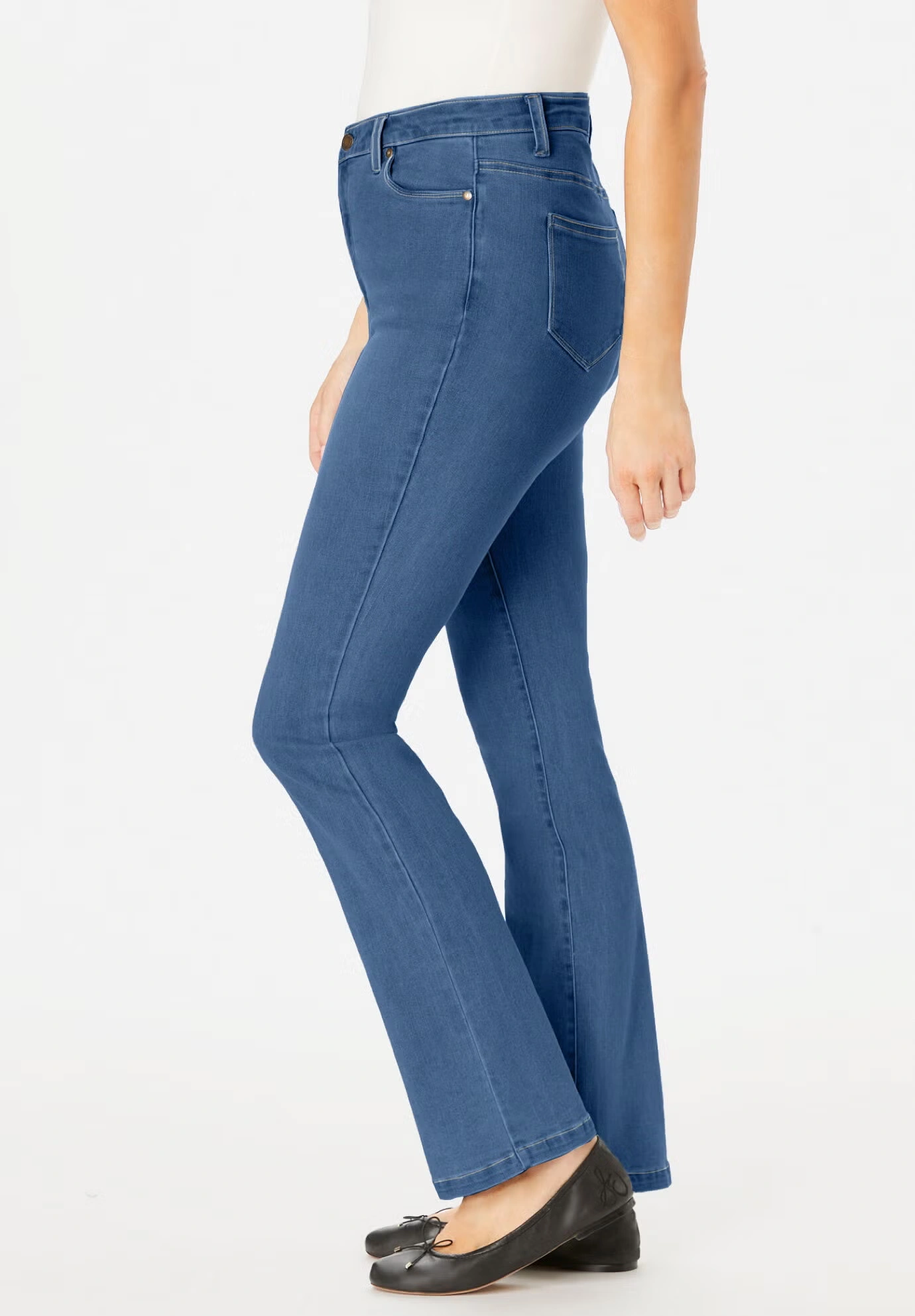 Bootcut Stretch Comfort Denim Five-Pocket Jeans