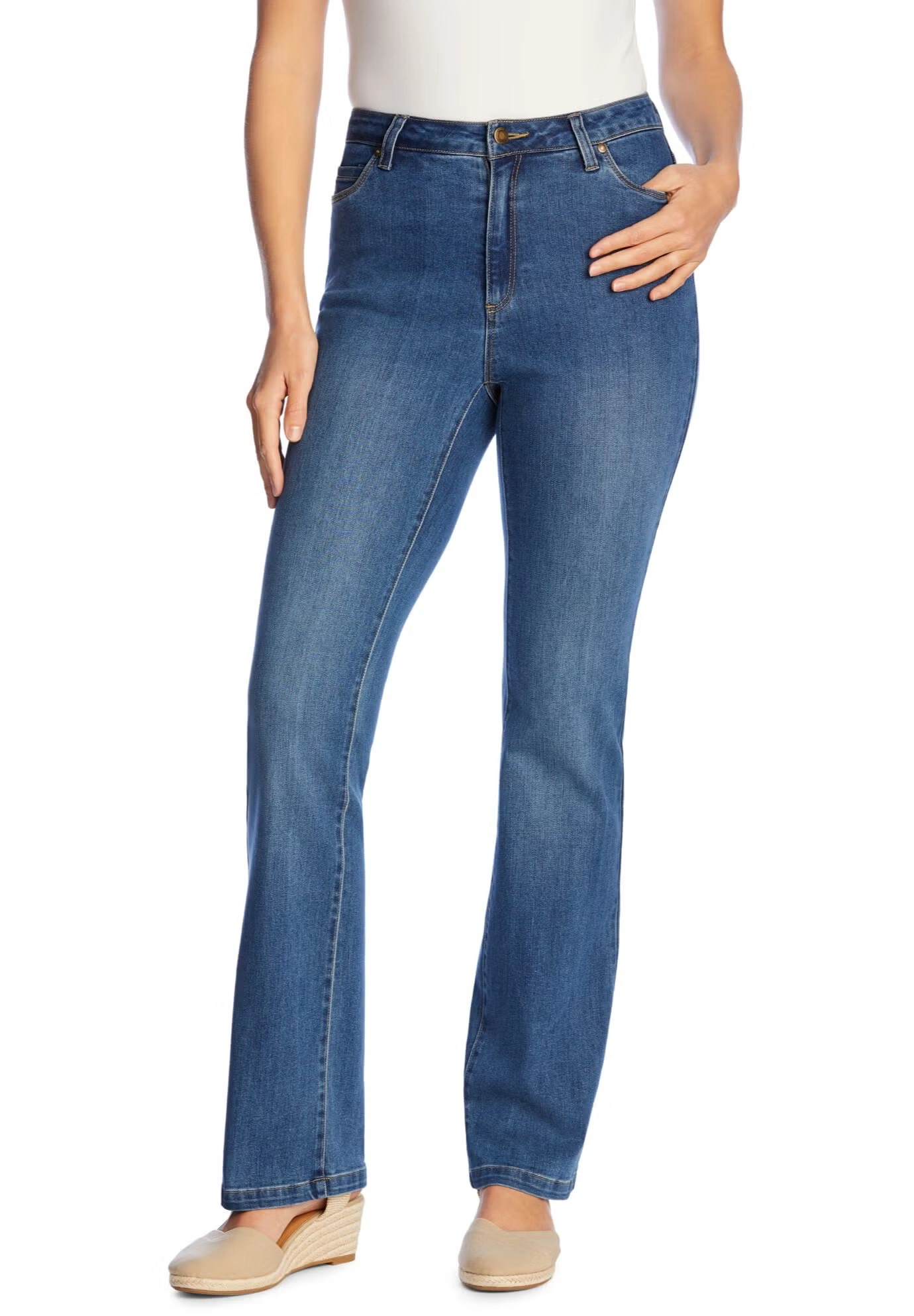 Bootcut Stretch Comfort Denim Five-Pocket Jeans 4 Bootcut Stretch Comfort Denim Five-Pocket Jeans