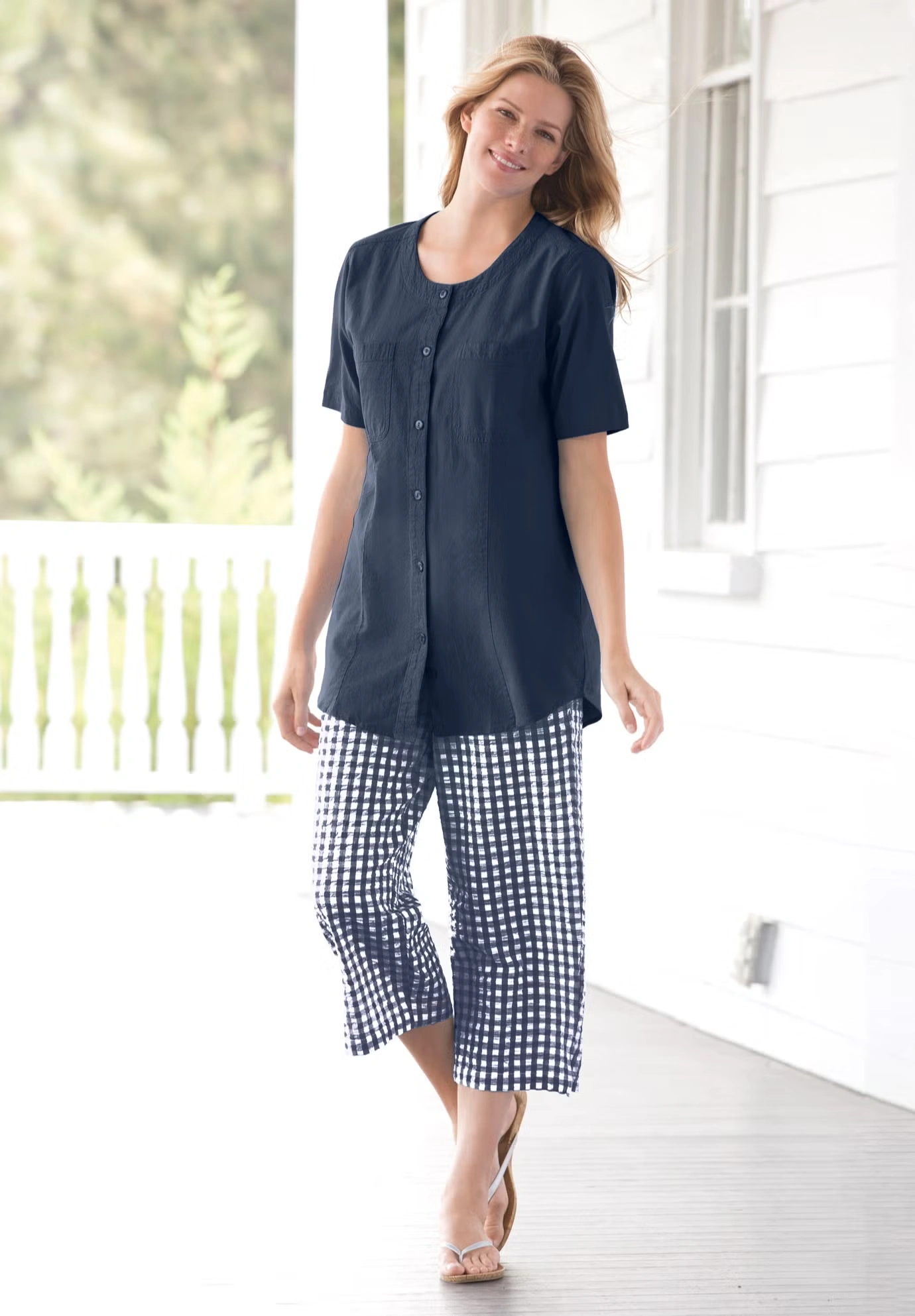 Short-Sleeve Crinkle Shirt