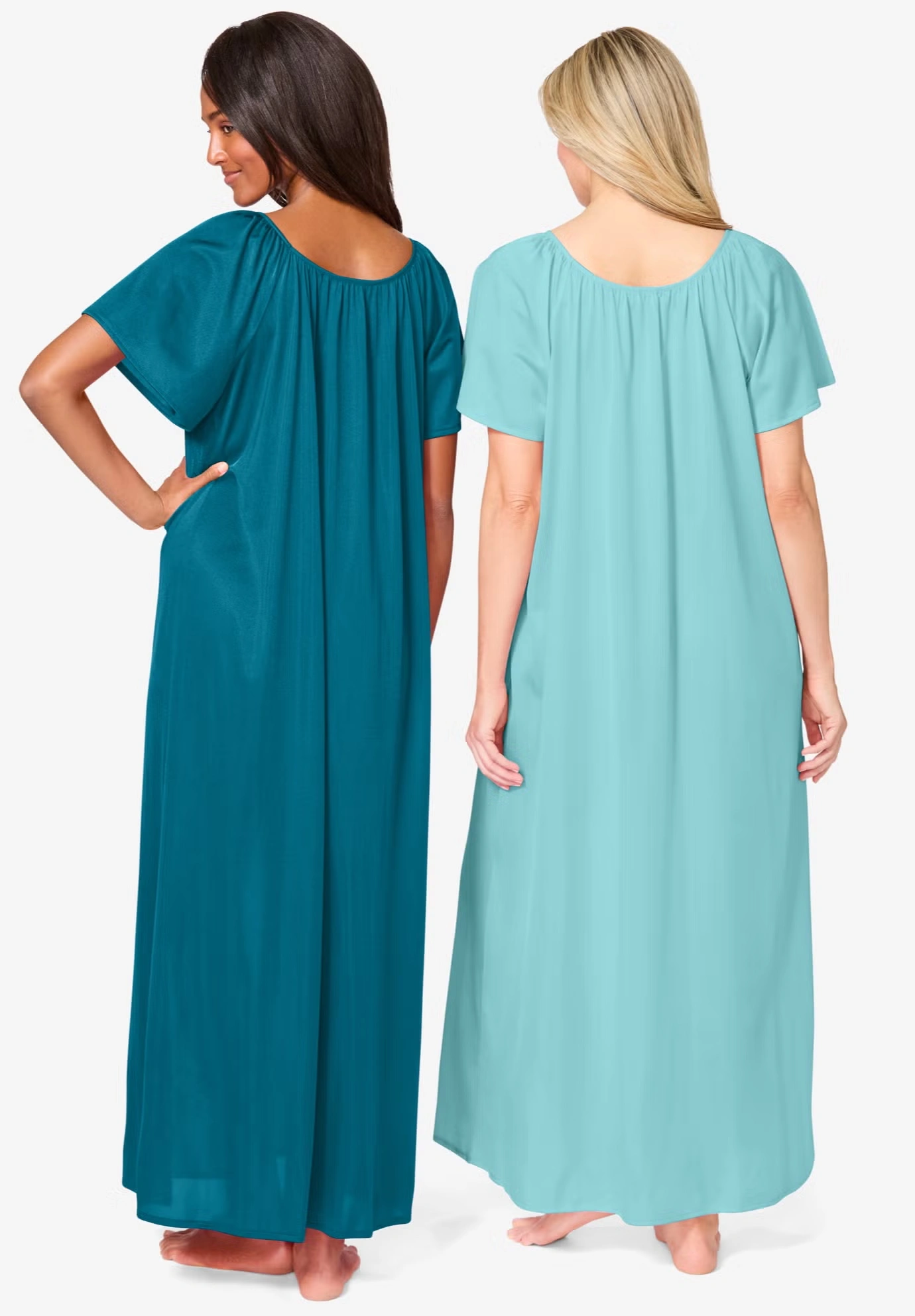 2-Pack Long Silky Gown