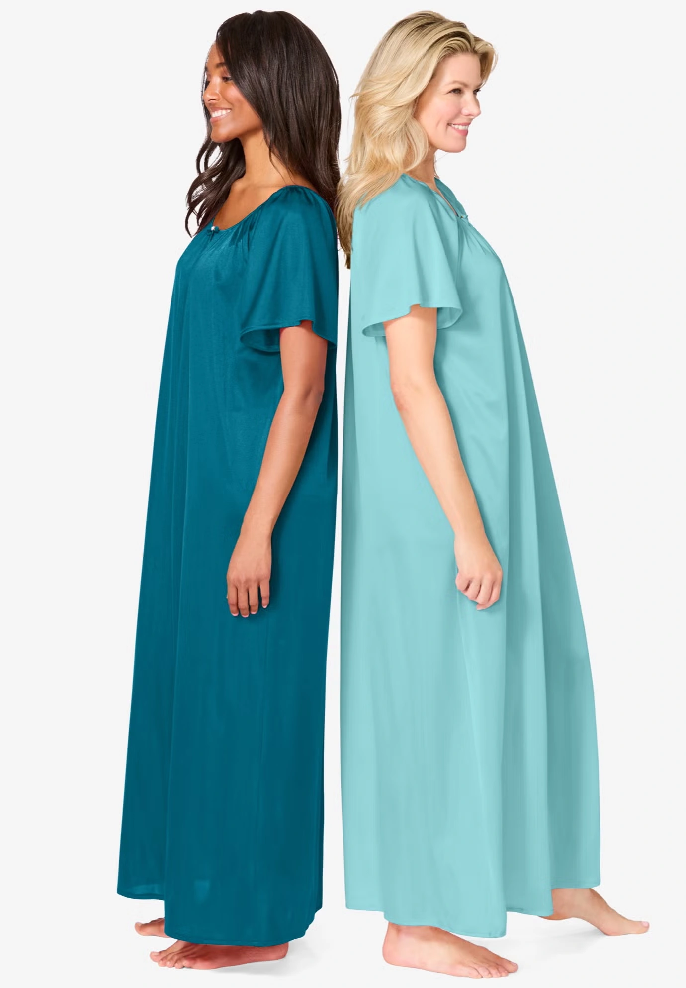 2-Pack Long Silky Gown