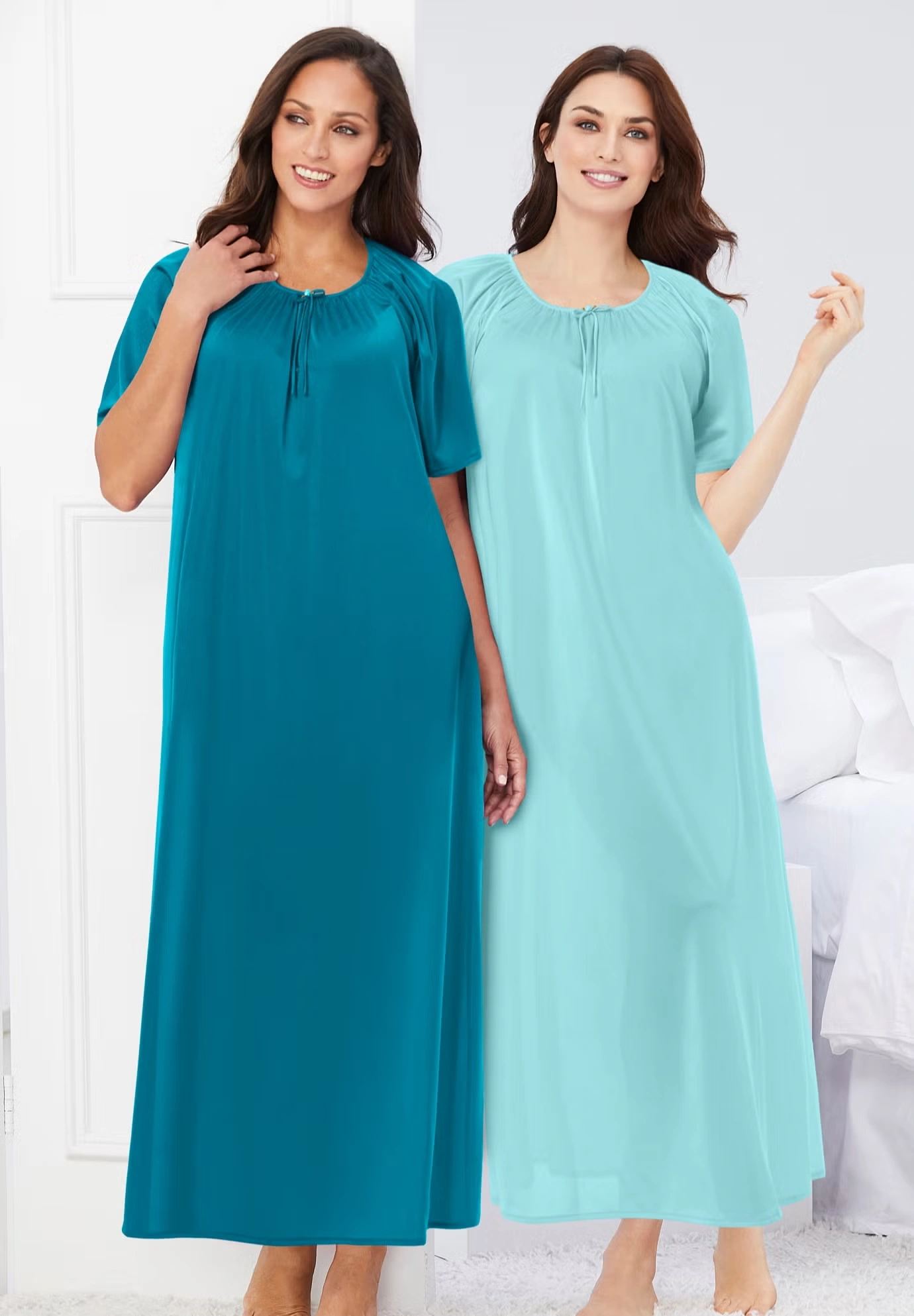 2-Pack Long Silky Gown