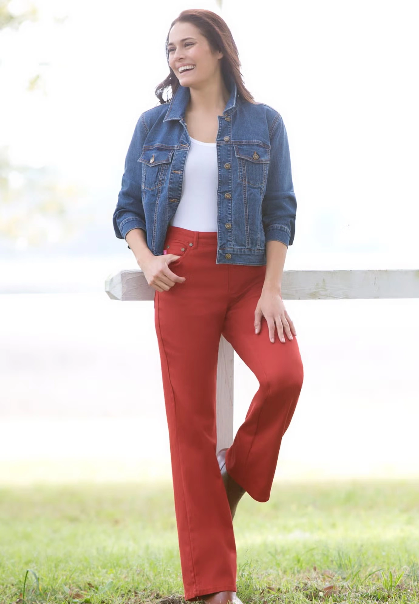 Stretch Denim Five-Pocket Bootcut Jeans 4 Stretch Denim Five-Pocket Bootcut Jeans