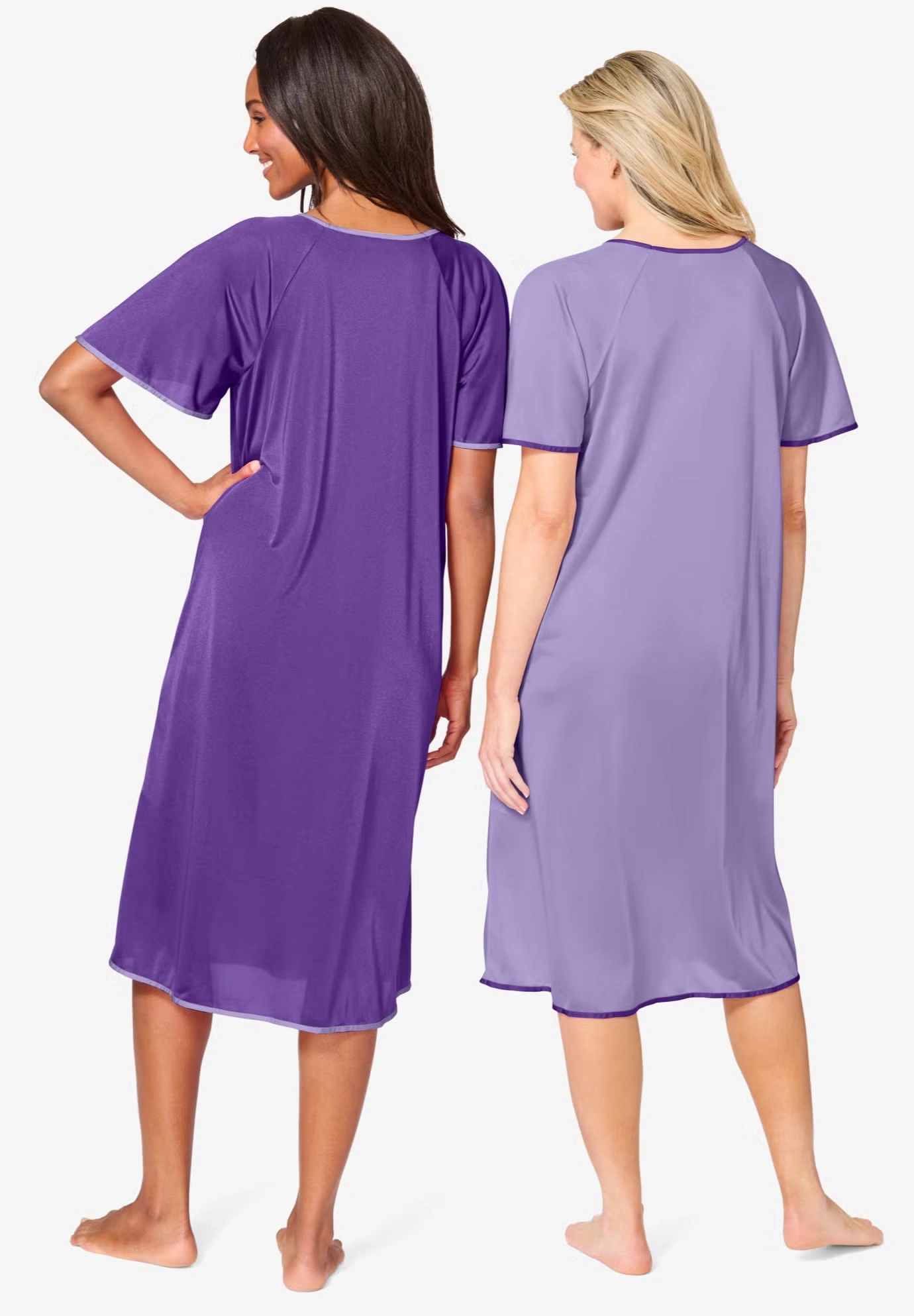 2-Pack Short Silky Gown