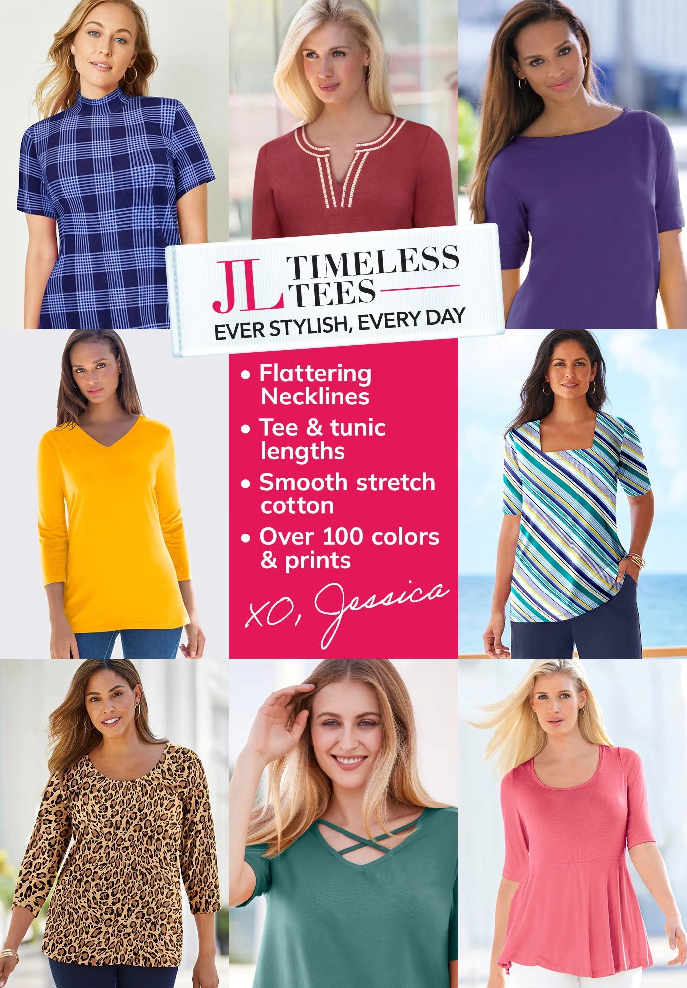 Stretch Cotton Peplum Tunic