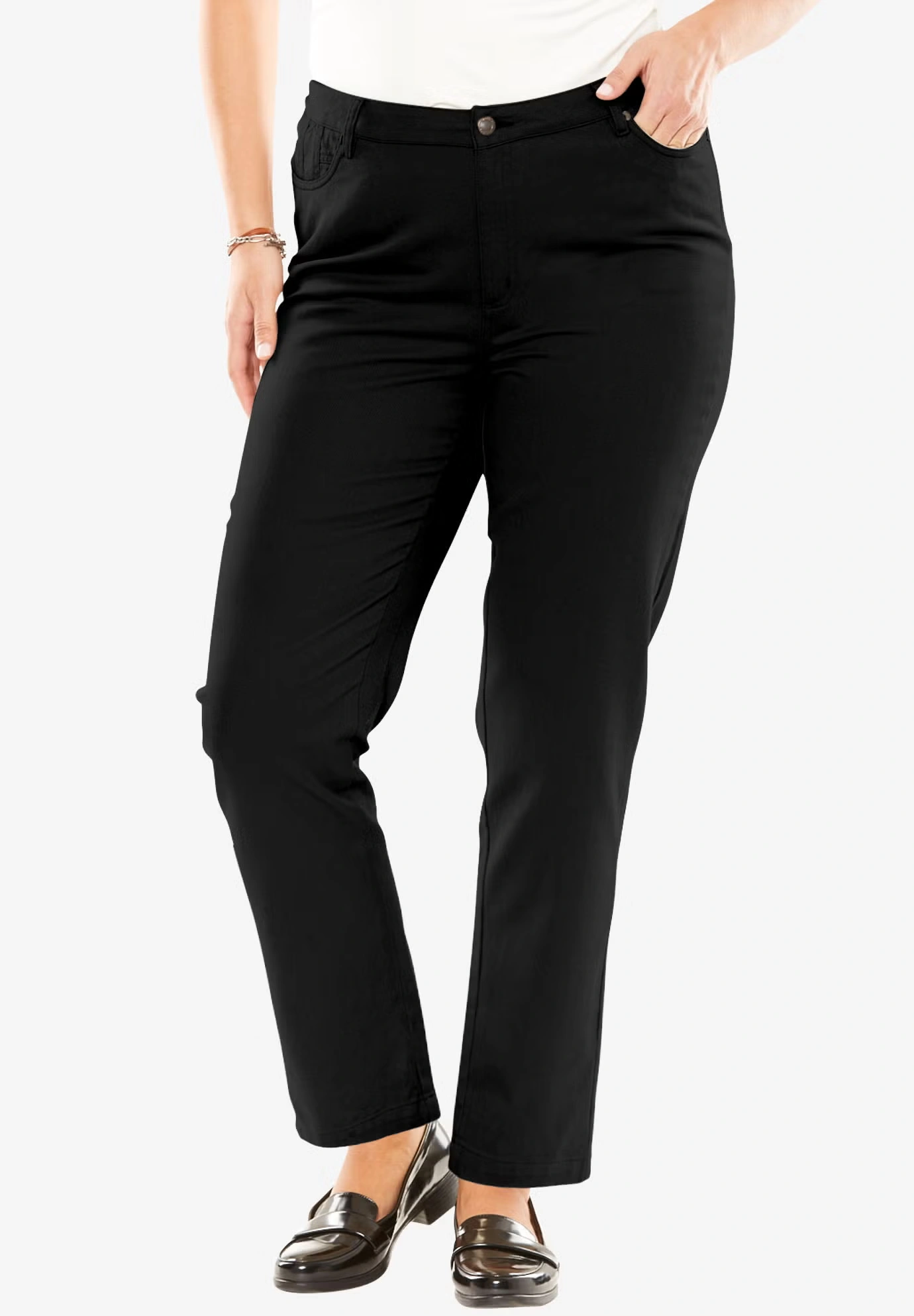 Classic Cotton Denim Straight-Leg Jean