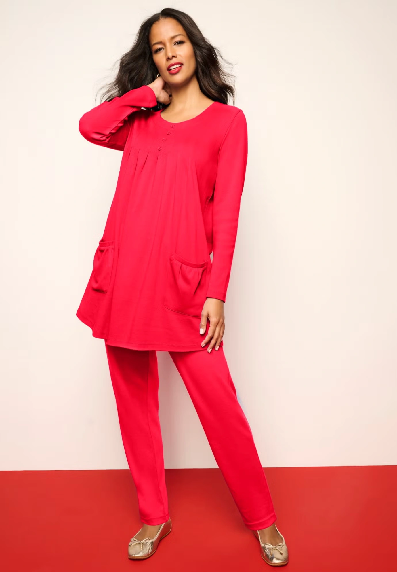 Plus Size Straight Leg Soft Knit Pull On Pant 4 Plus Size Straight Leg Soft Knit Pull On Pant