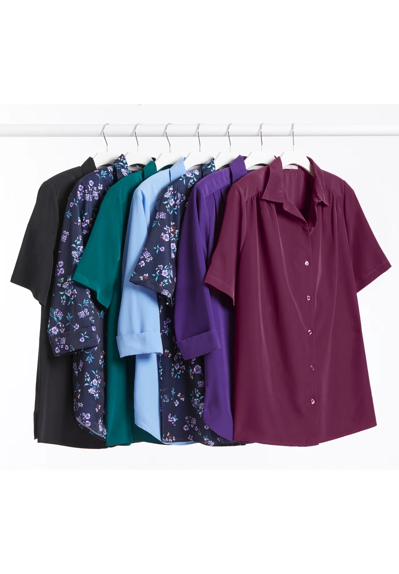 No Iron Three-Quarter Sleeve Peachskin Shirt 4 No Iron Three-Quarter Sleeve Peachskin Shirt