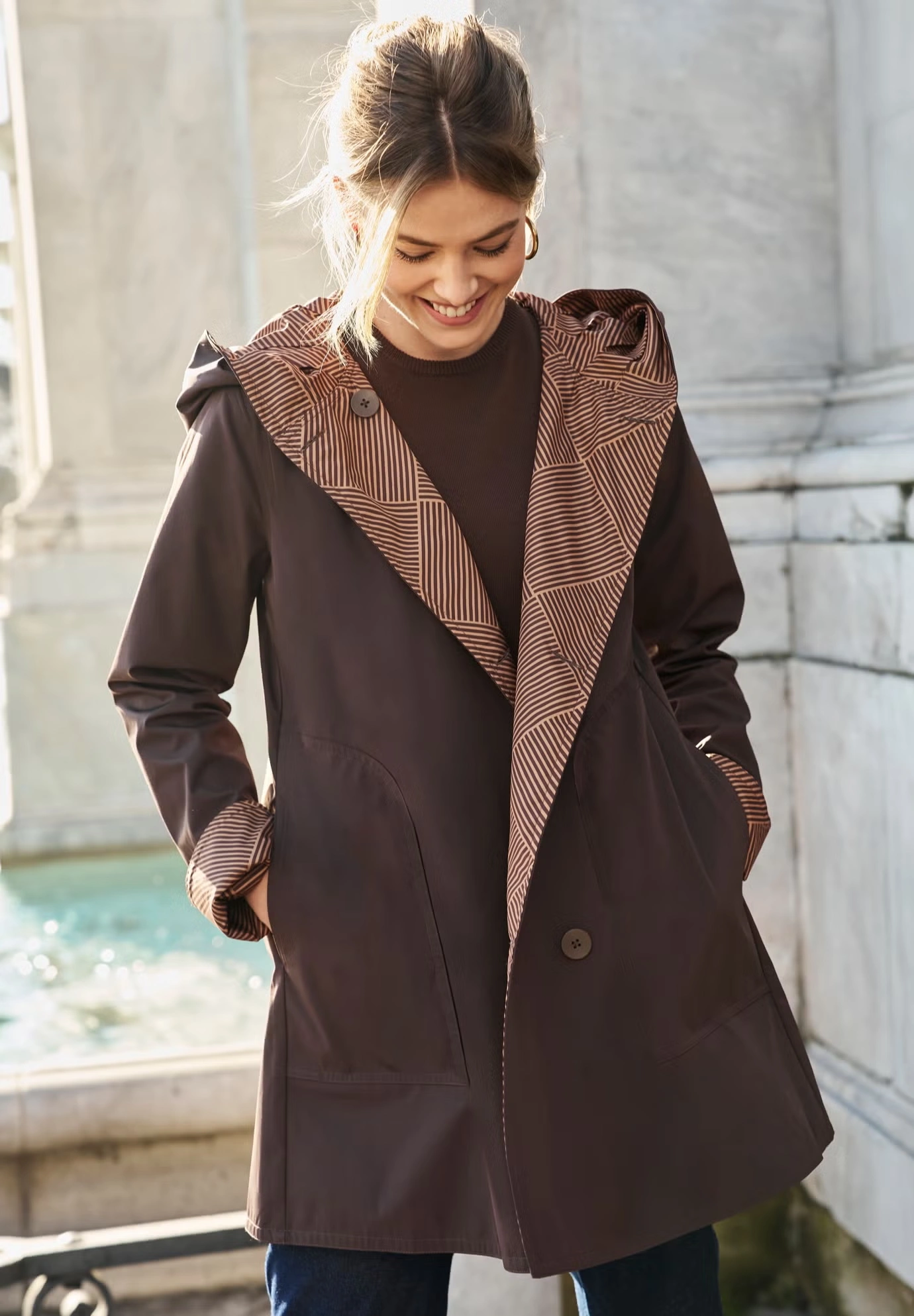 Reversible A-Line Raincoat 4 Reversible A-Line Raincoat