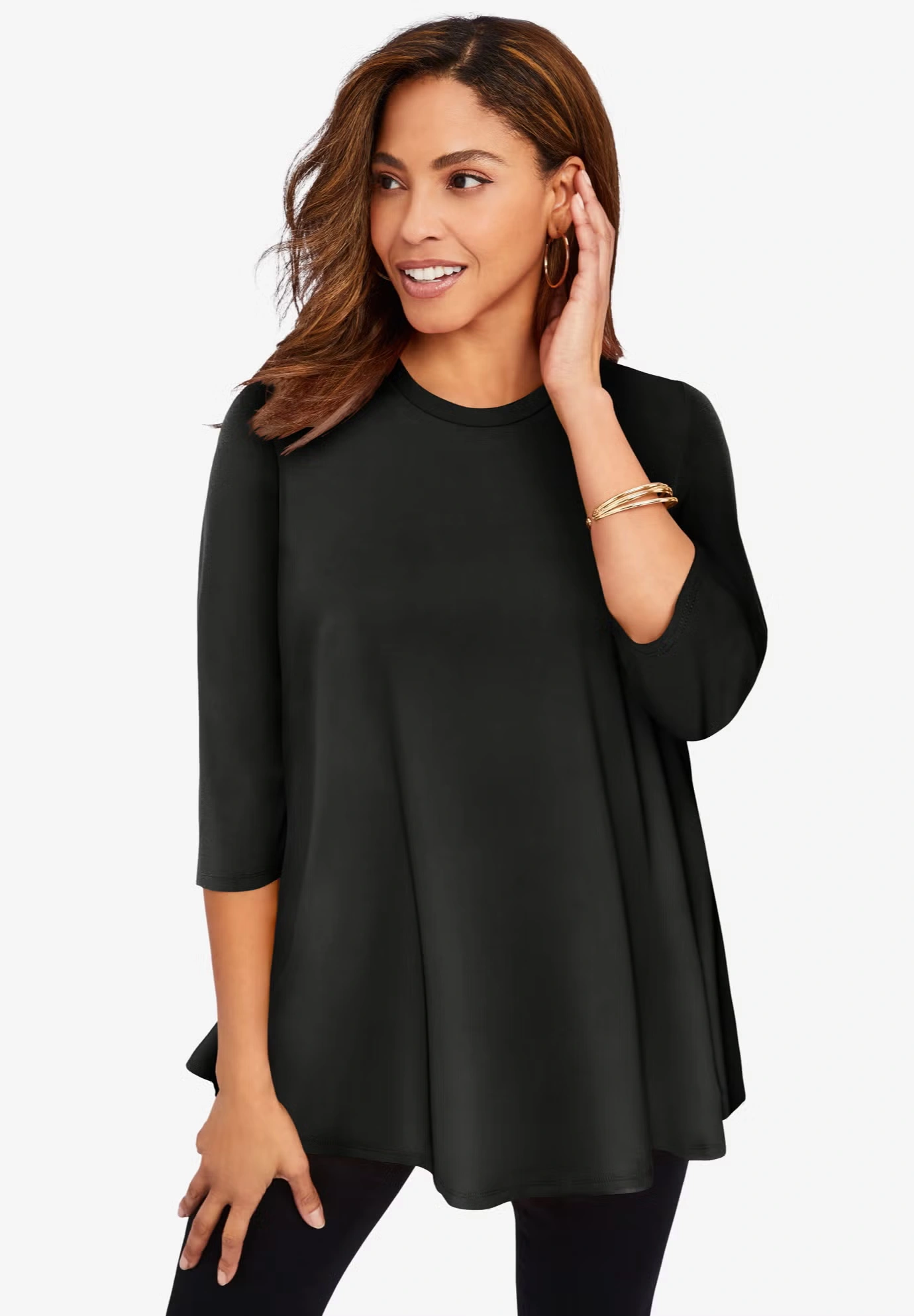 Stretch Knit Swing Tunic