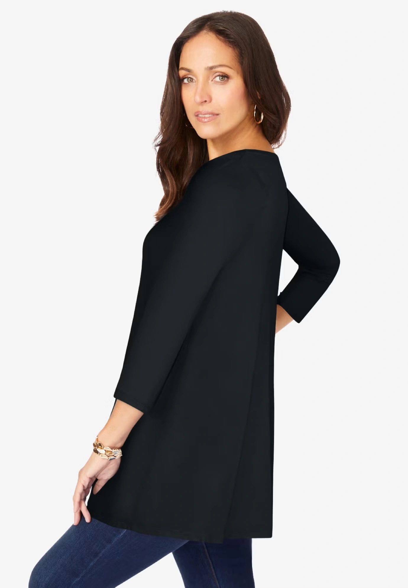 Stretch Knit Swing Tunic