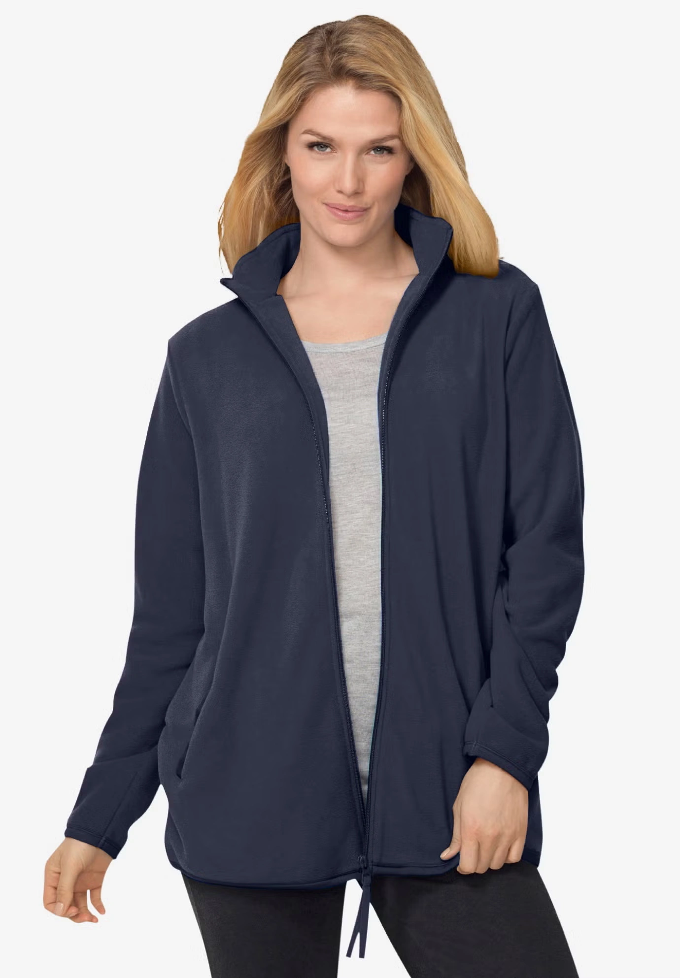 Zip-Front Microfleece Jacket
