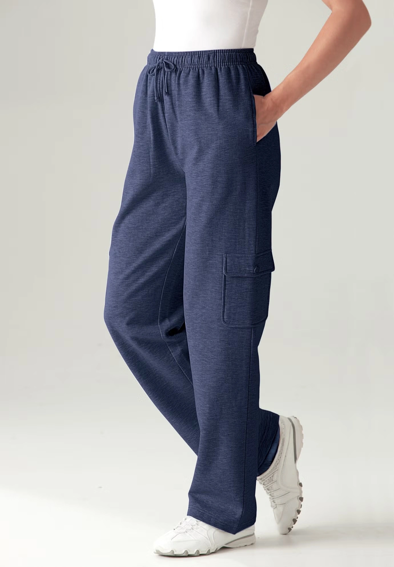 Better-Fleece Pull-On Cargo Sweatpants