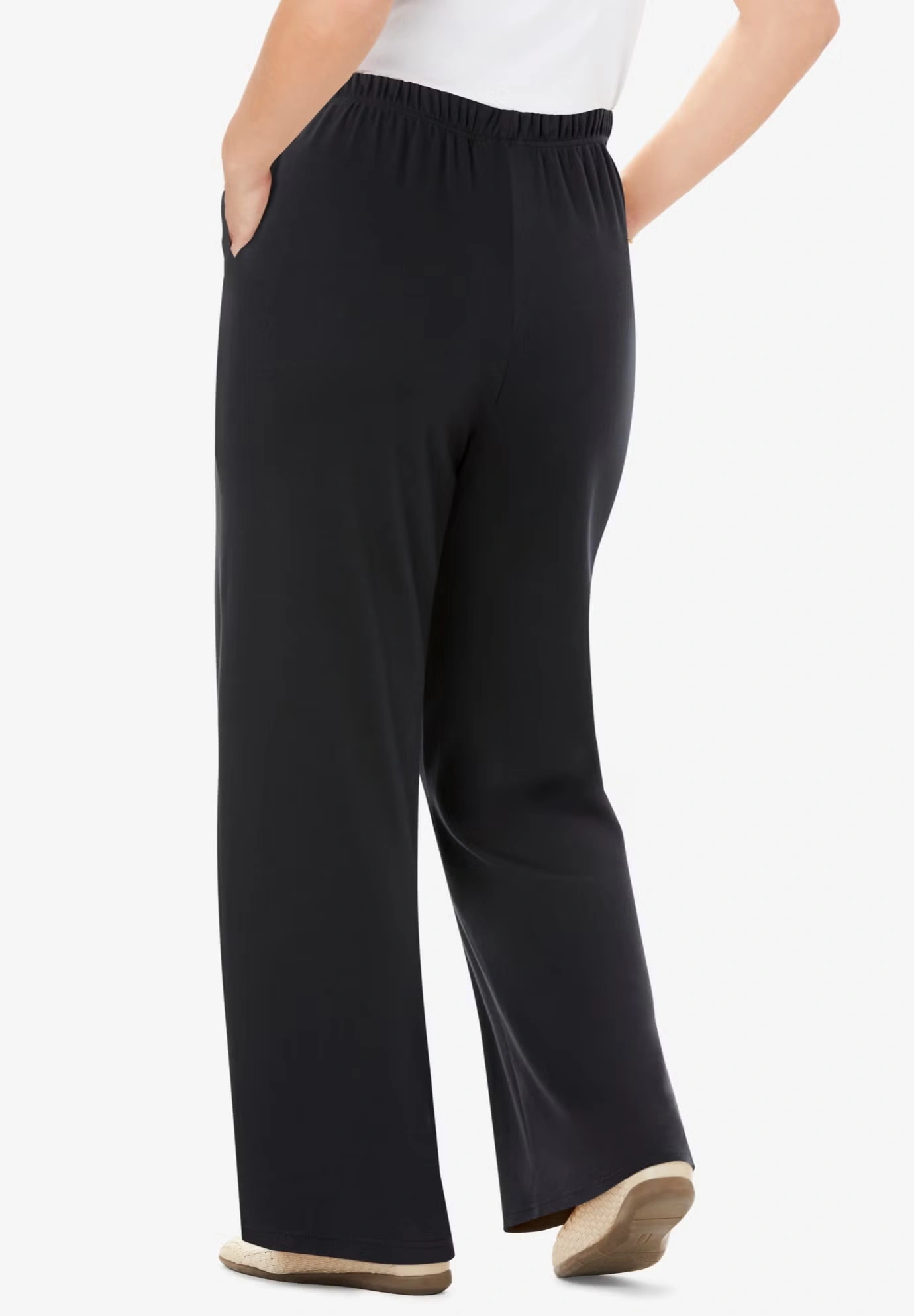 7-Day Knit Wide-Leg Pull-On Pants