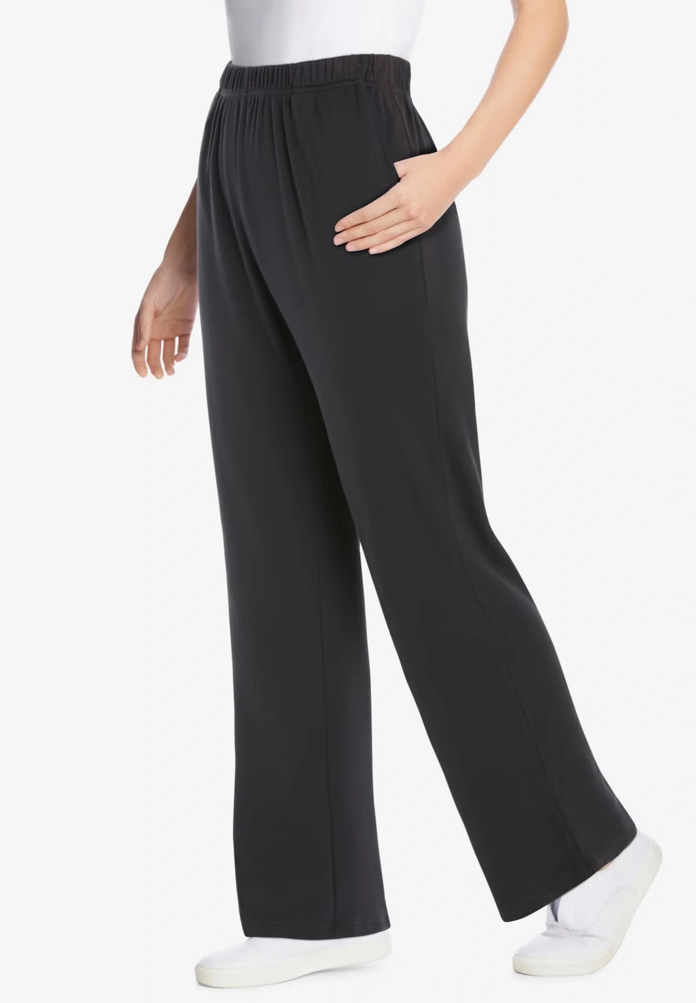 7-Day Knit Wide-Leg Pull-On Pants 3 7-Day Knit Wide-Leg Pull-On Pants