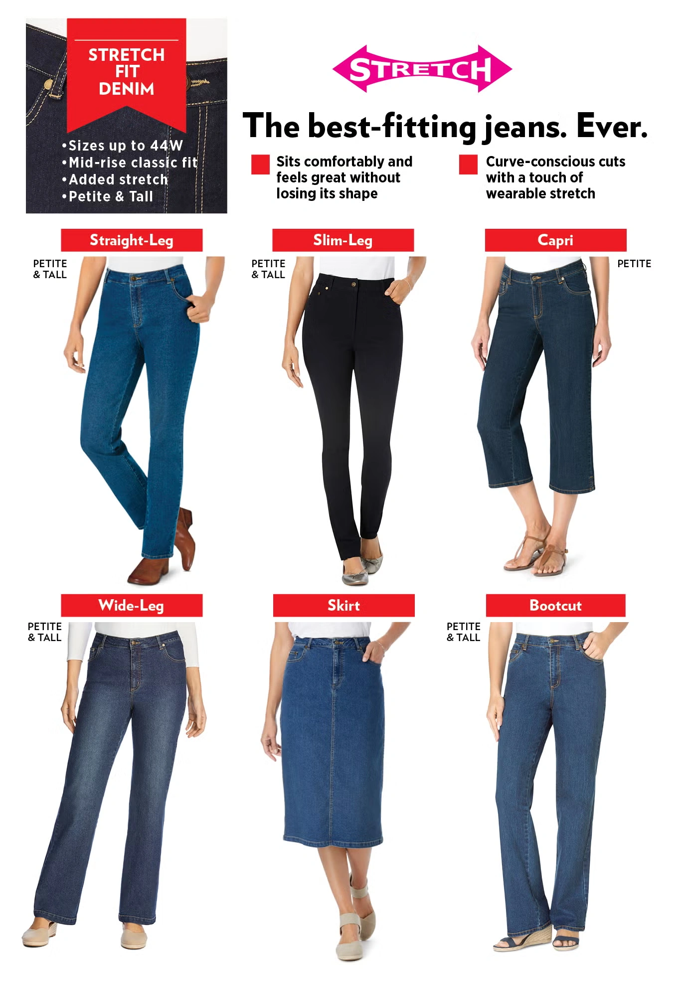 Straight-Leg Stretch Denim Five-Pocket Jeans