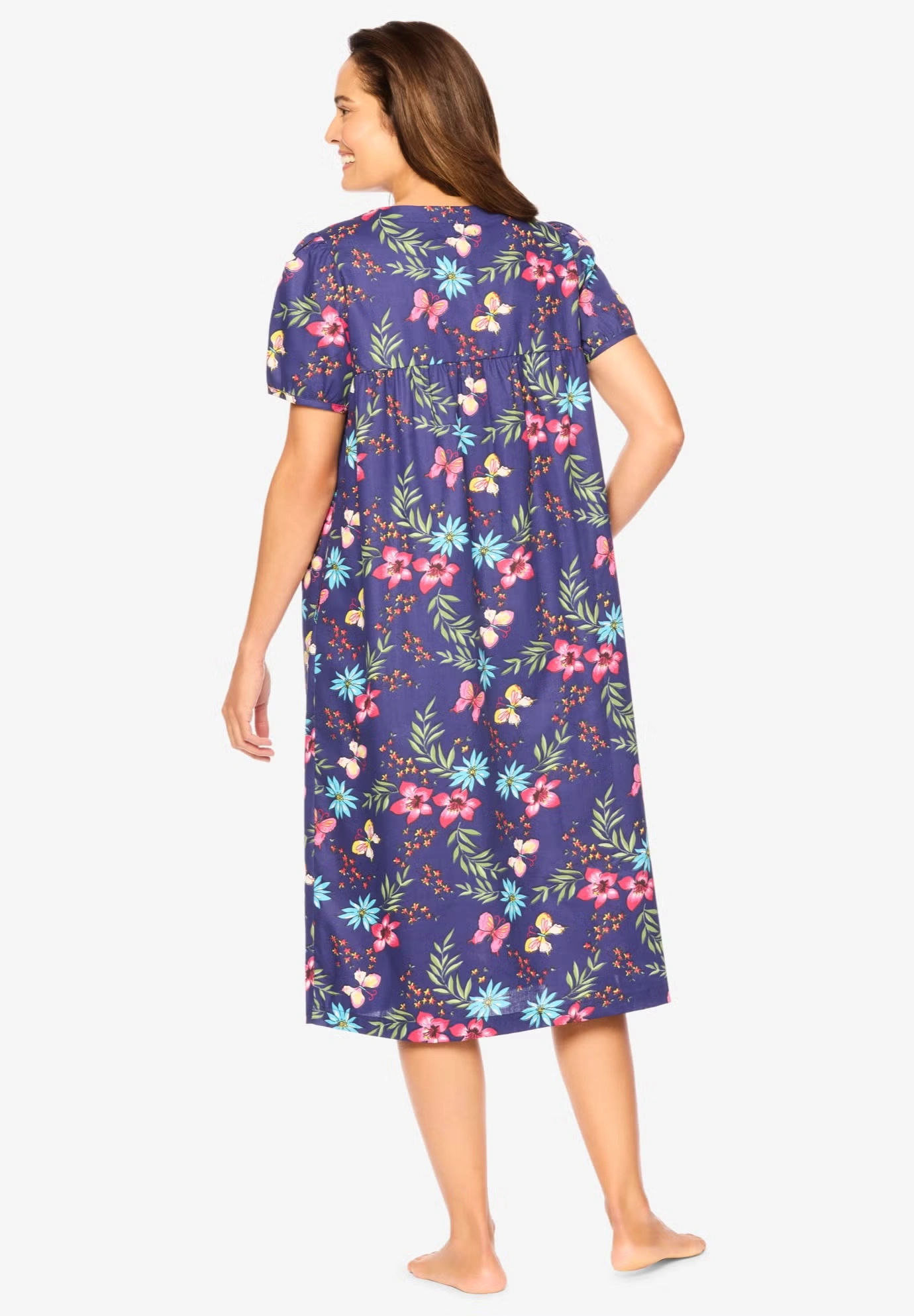 Short Print Shirred Lounger