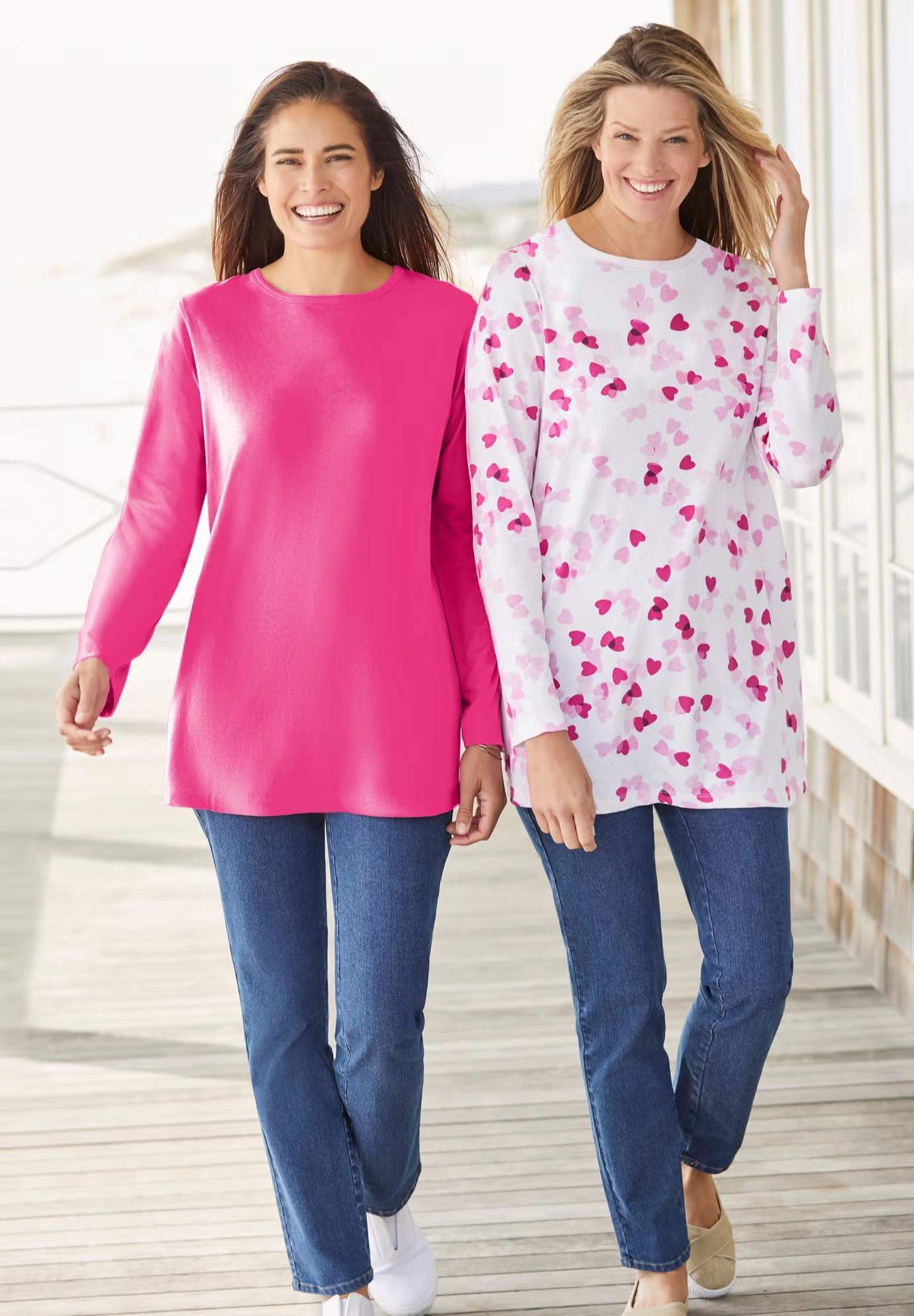 Perfect Printed Long-Sleeve Crewneck Tee 6 Perfect Printed Long-Sleeve Crewneck Tee