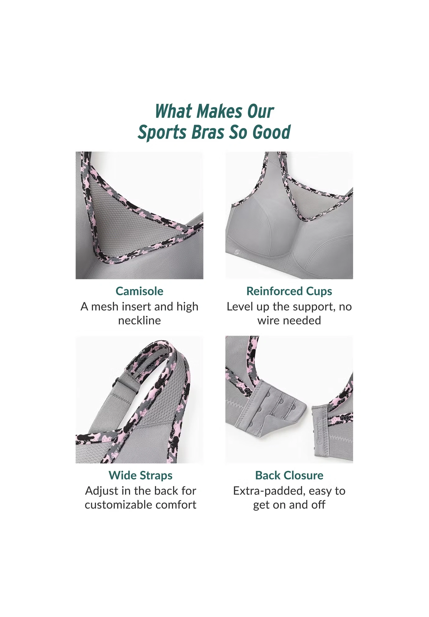 Glamorise® No-Bounce Camisole Sport Bra 3 Glamorise® No-Bounce Camisole Sport Bra