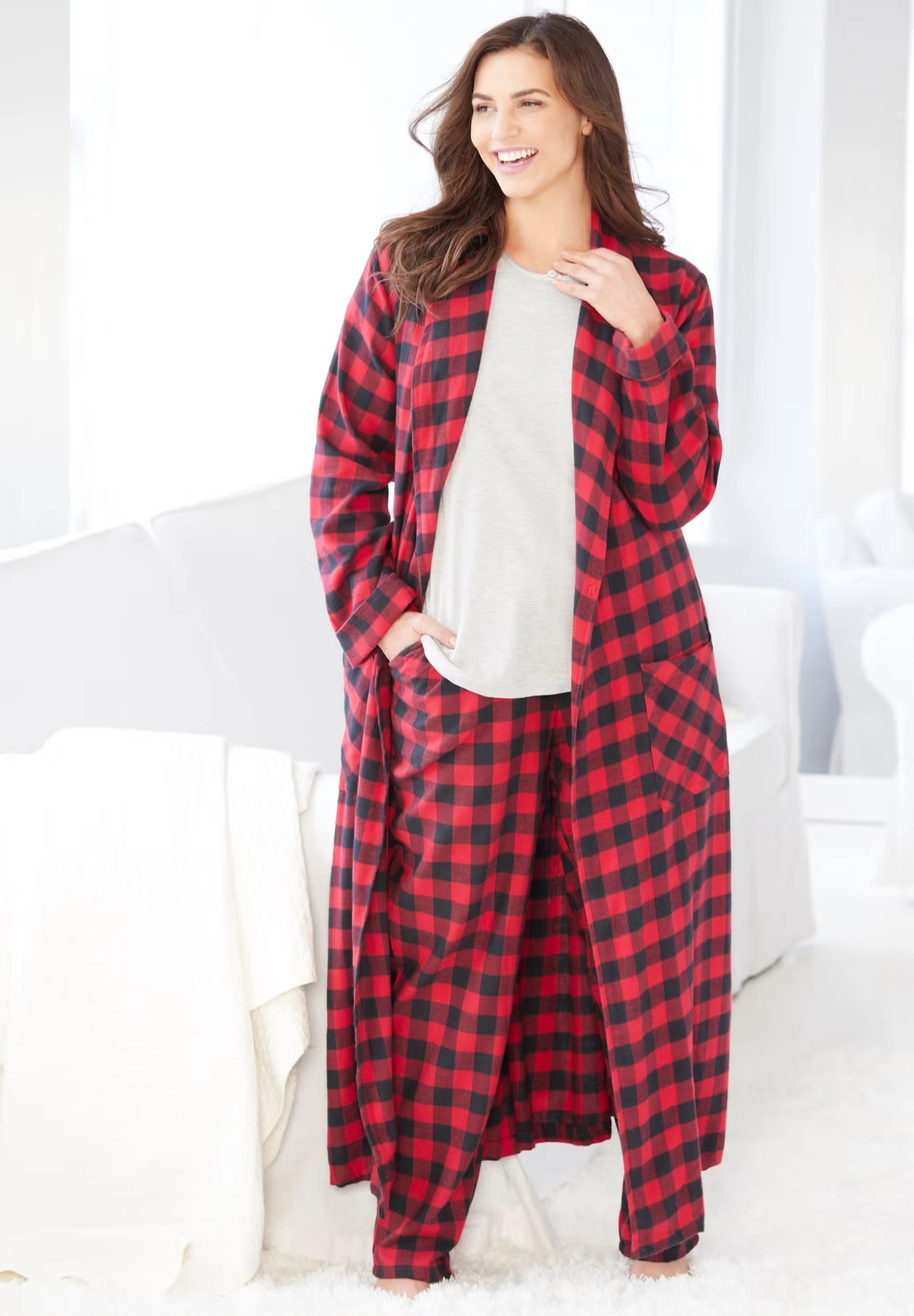 Long Flannel Robe
