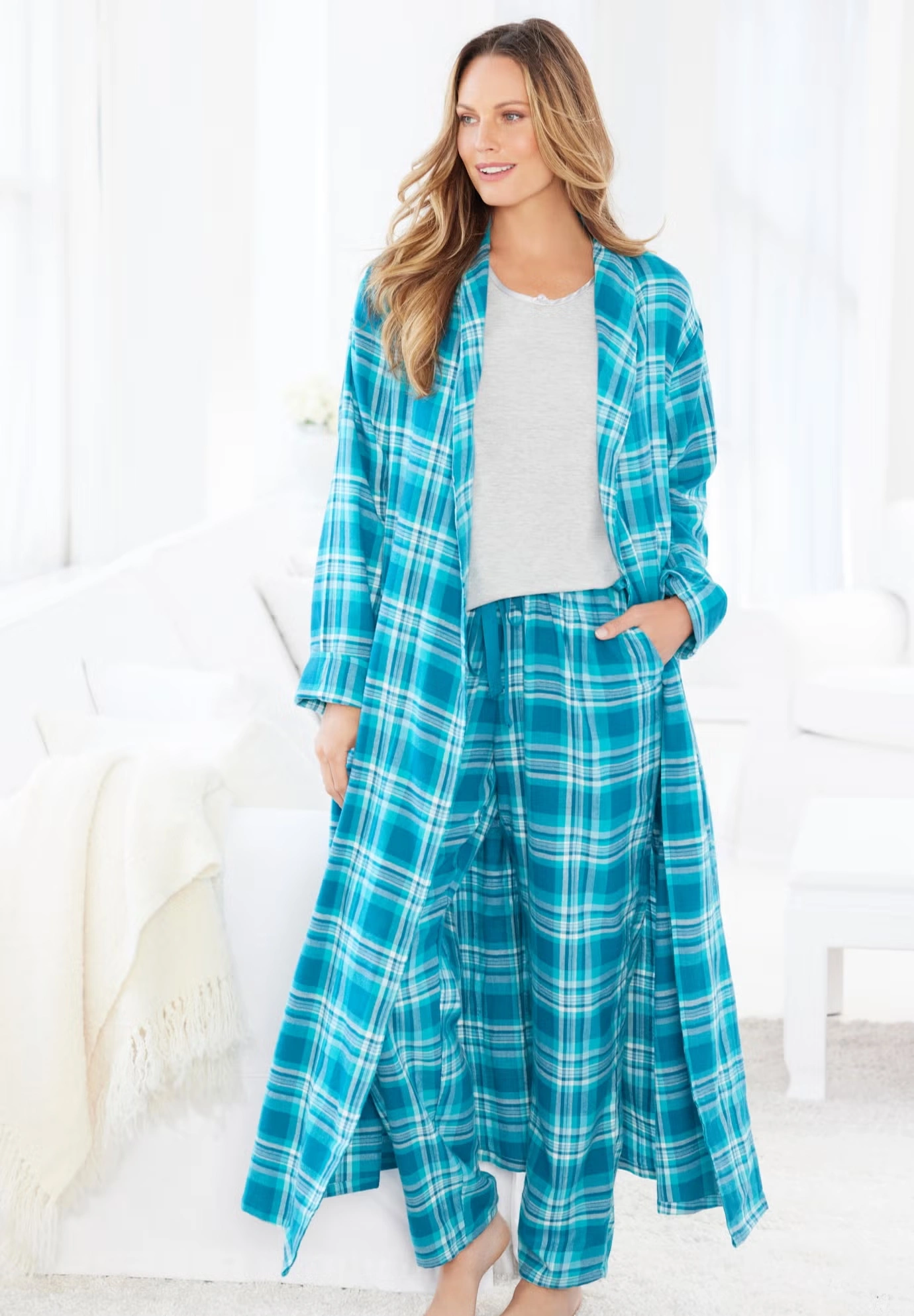 Long Flannel Robe 6 Long Flannel Robe