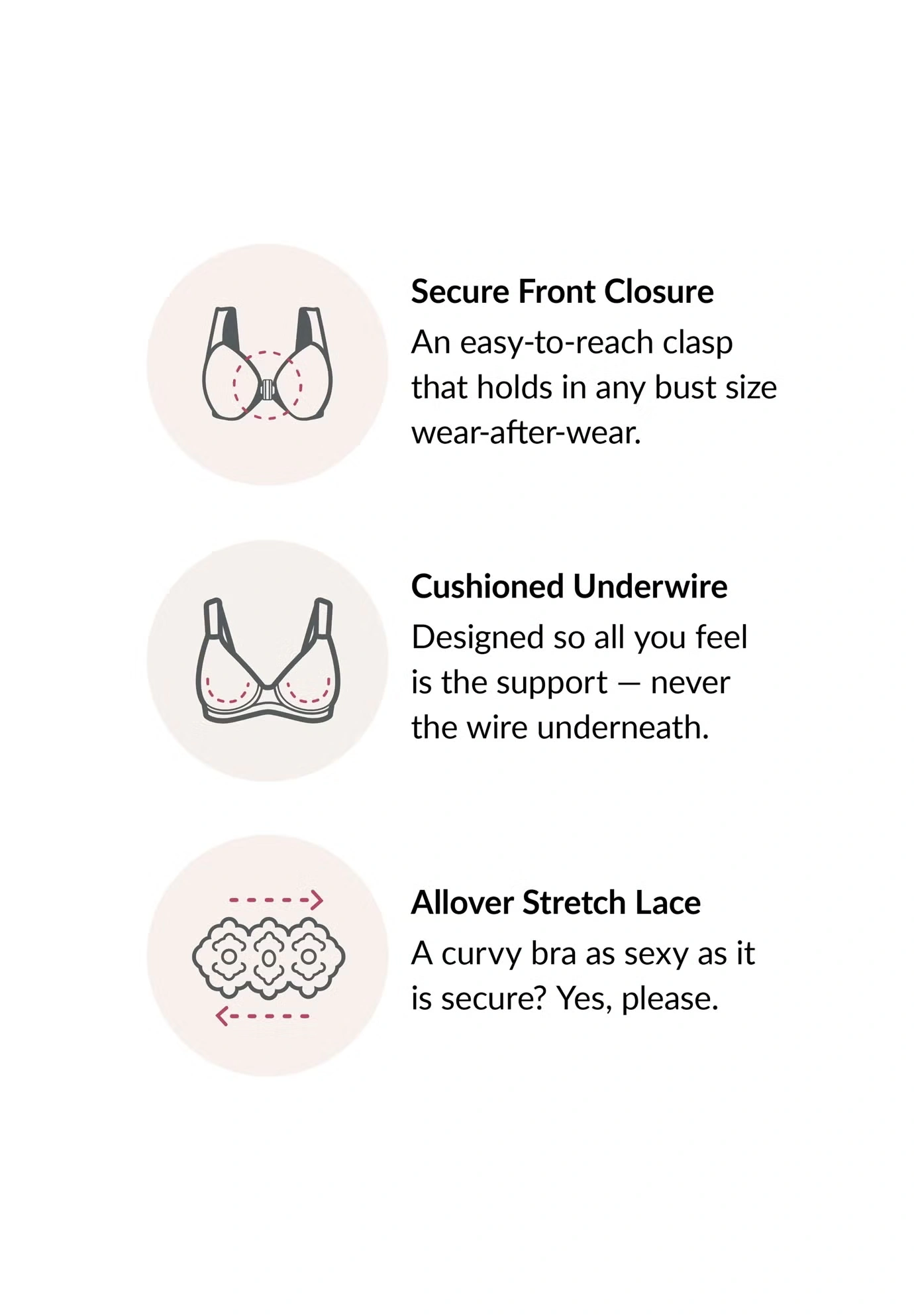 Glamorise® Wonderwire® Stretch Lace Front-Close Underwire Bra 5 Glamorise® Wonderwire® Stretch Lace Front-Close Underwire Bra