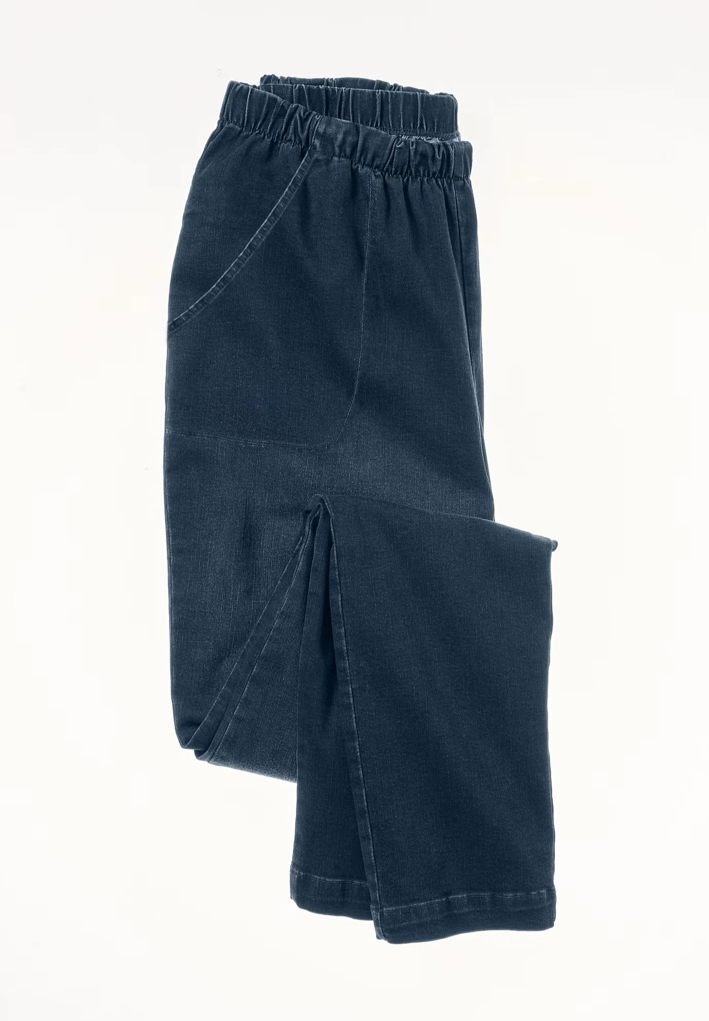 Straight Leg Fineline Pull-On Stretch Denim Jeans 4 Straight Leg Fineline Pull-On Stretch Denim Jeans