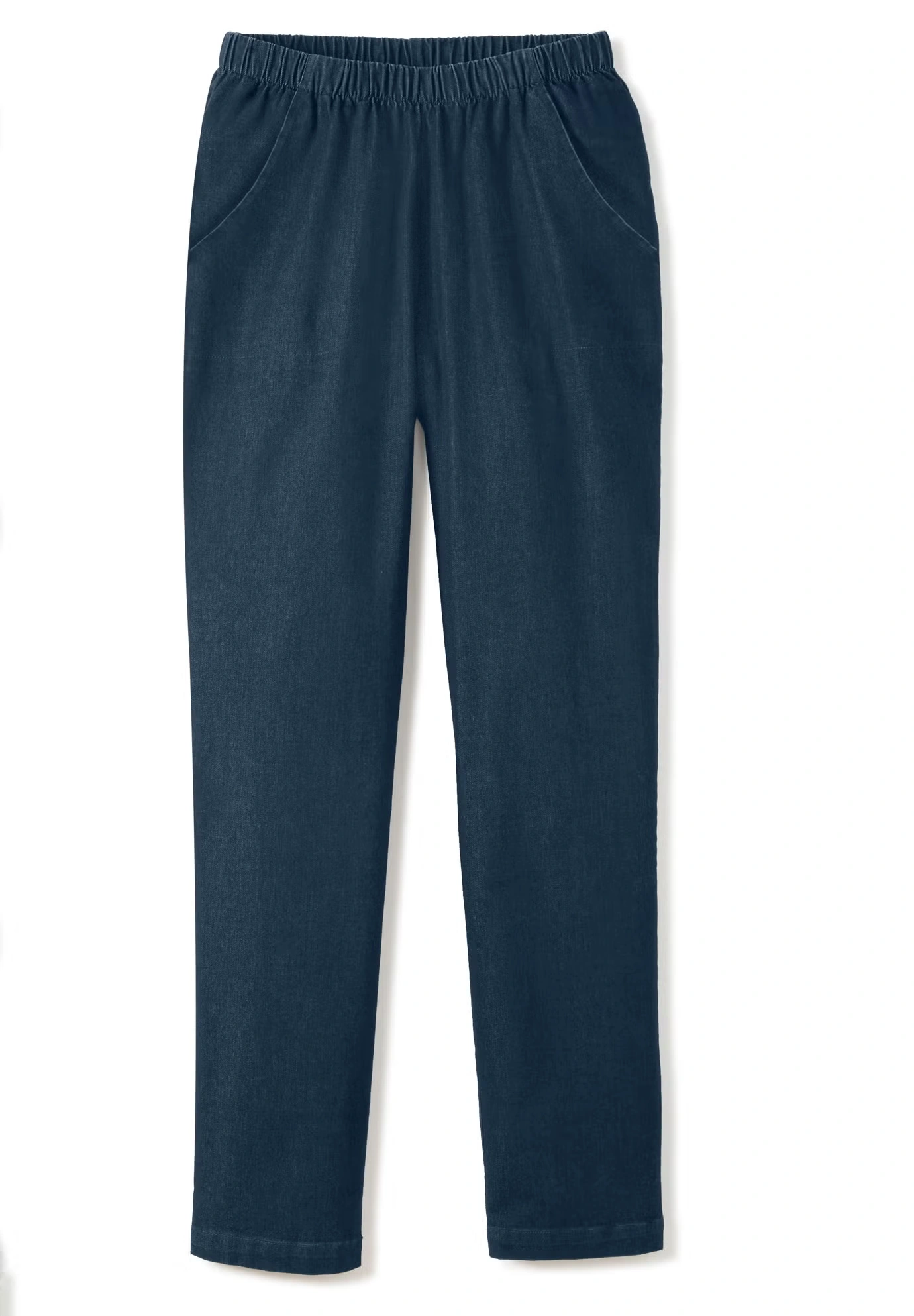 Straight Leg Fineline Pull-On Stretch Denim Jeans 5 Straight Leg Fineline Pull-On Stretch Denim Jeans