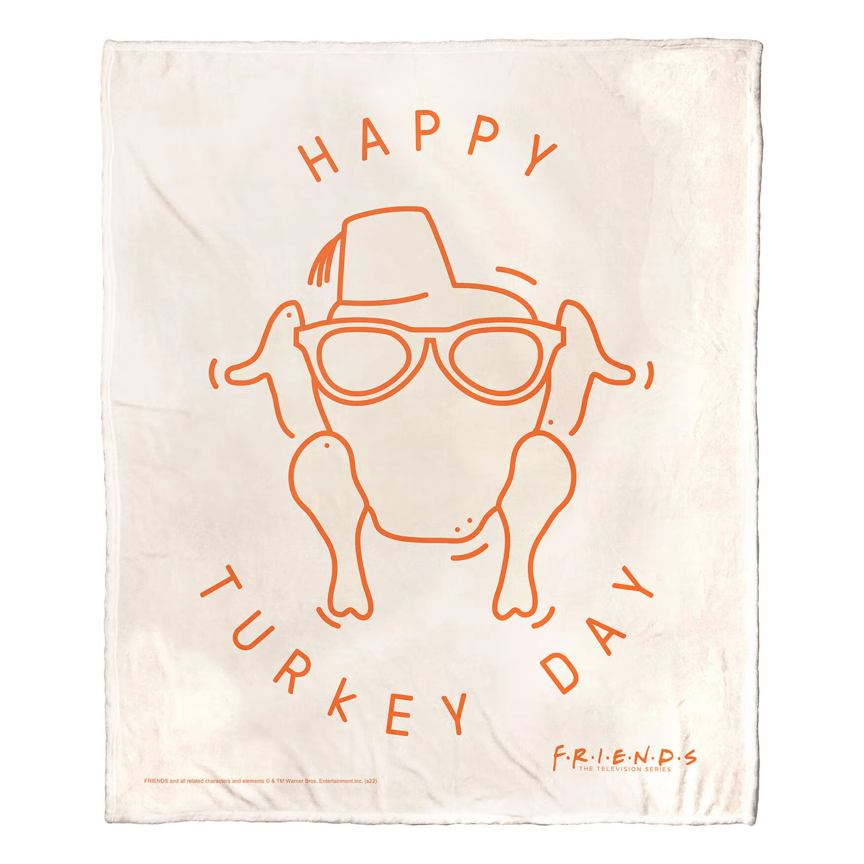 Wb Friends Happy Turkey Day Silk Touch Throw Blanket