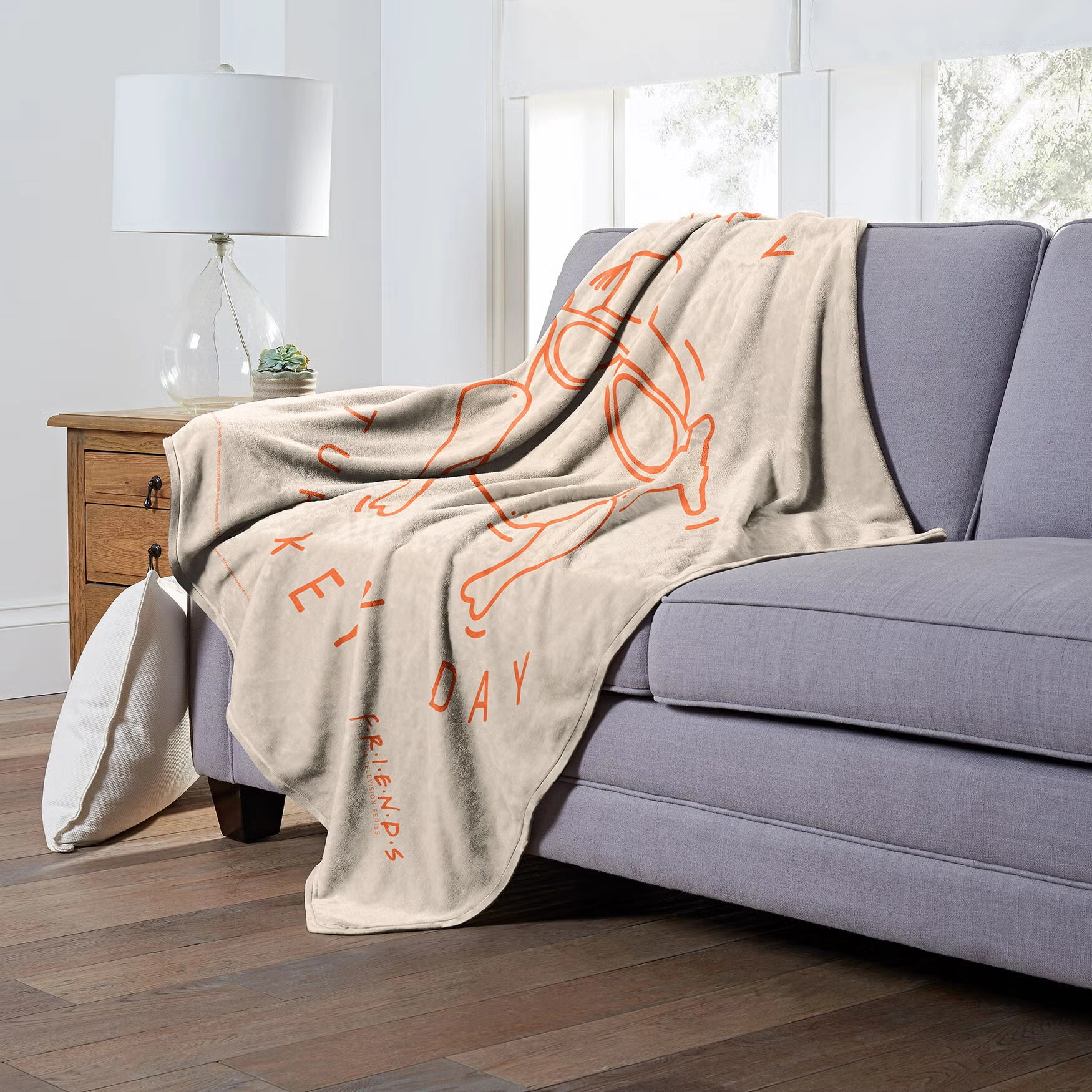 Wb Friends Happy Turkey Day Silk Touch Throw Blanket