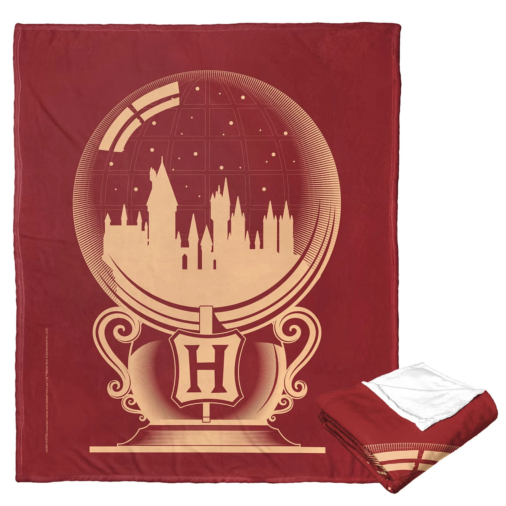 Wb Harry Potter Snowglobe Silk Touch Throw