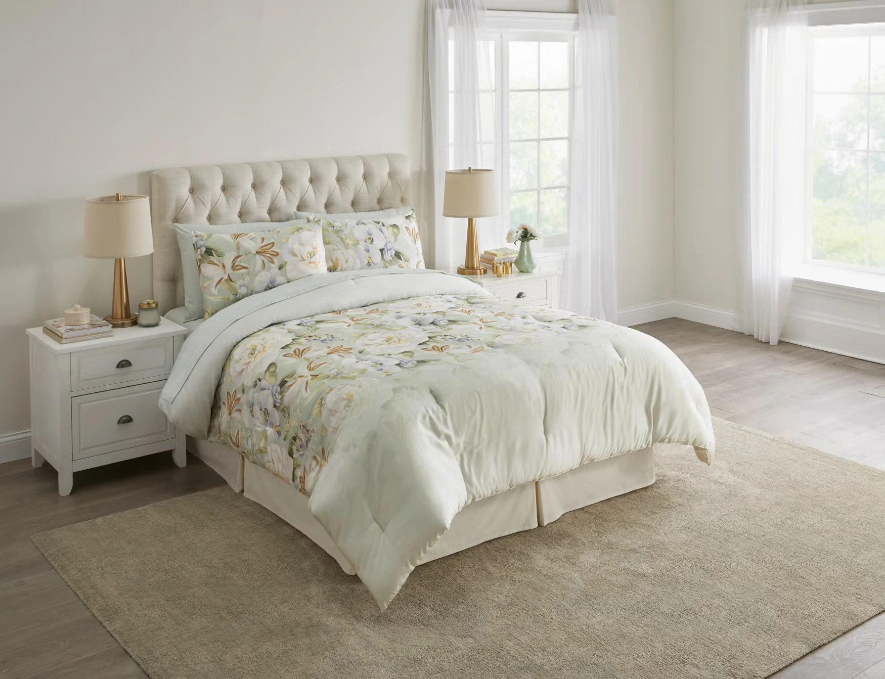 Lyocell Cotton Peony Garden Comforter Set