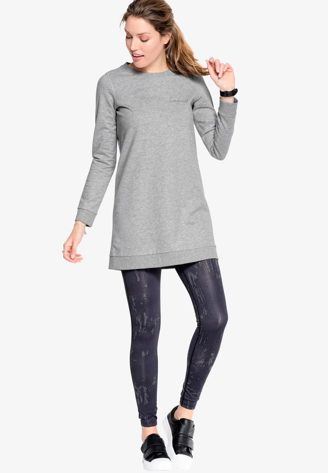 French Terry Love Tunic Sweatshirt 7 French Terry Love Tunic Sweatshirt