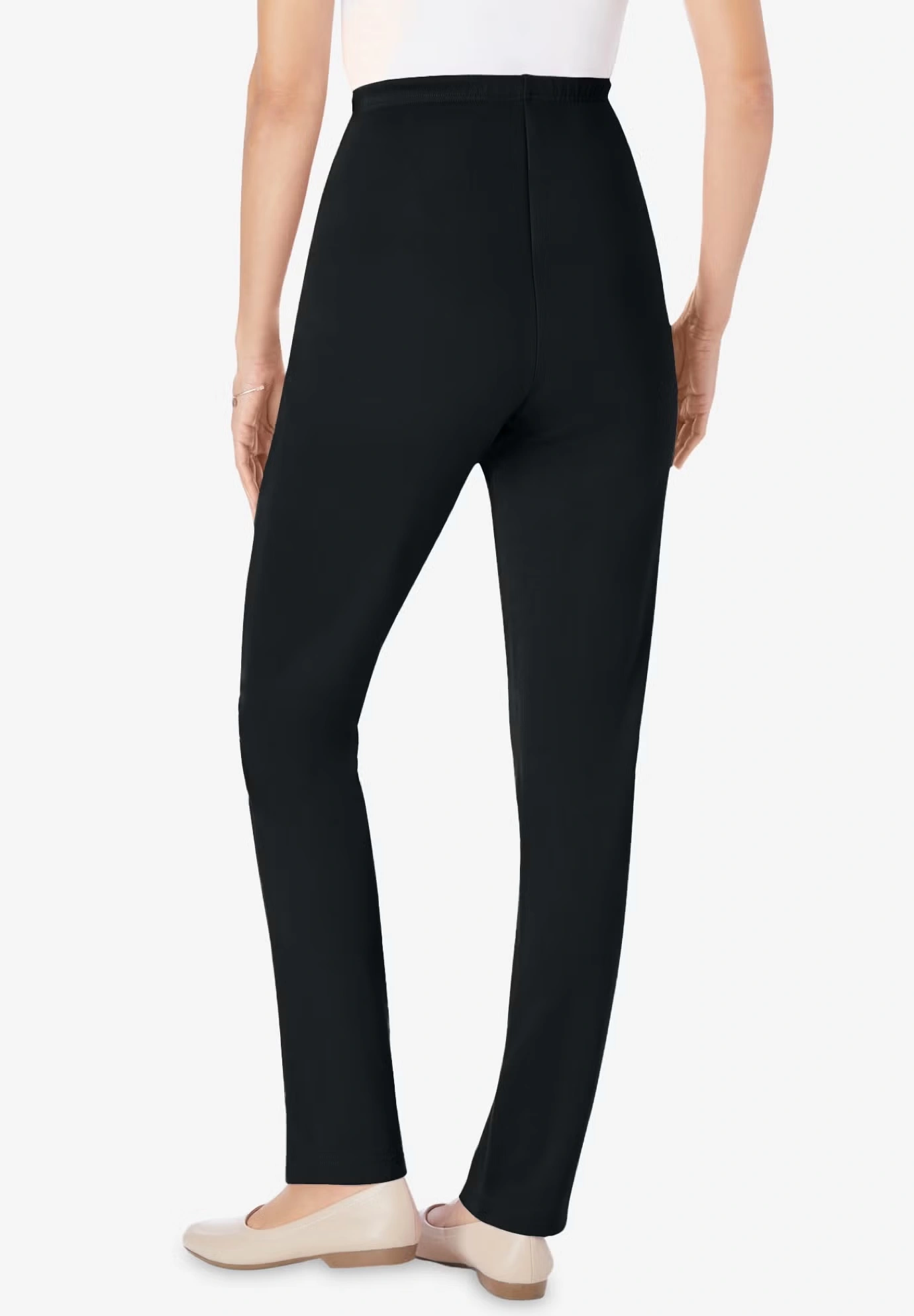 Knit Hassle-Free Pull-On Elastic-Waist Pants