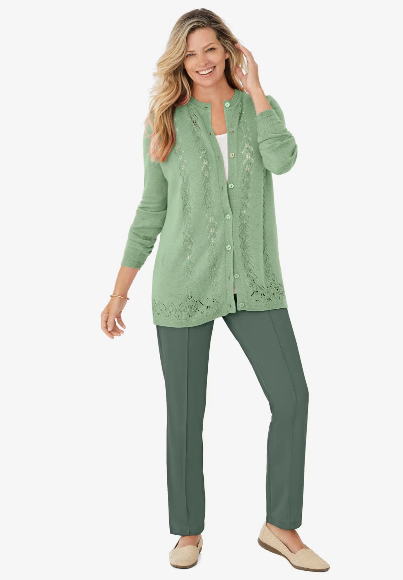 Knit Hassle-Free Pull-On Elastic-Waist Pants 4 Knit Hassle-Free Pull-On Elastic-Waist Pants