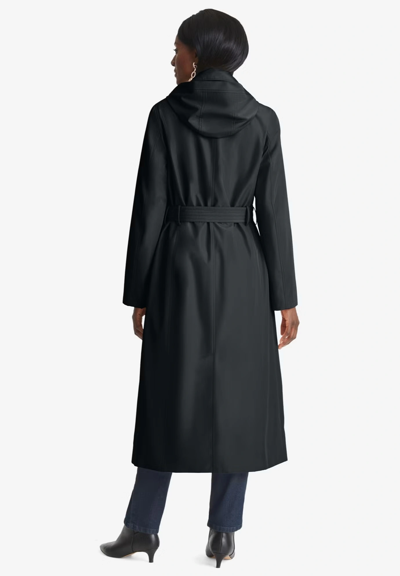 Double Breasted Long Trench Raincoat