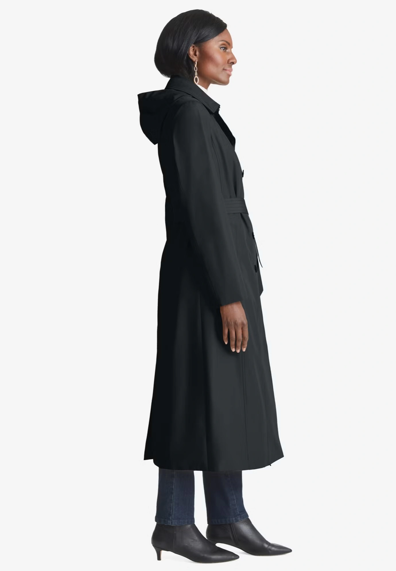 Double Breasted Long Trench Raincoat 3 Double Breasted Long Trench Raincoat