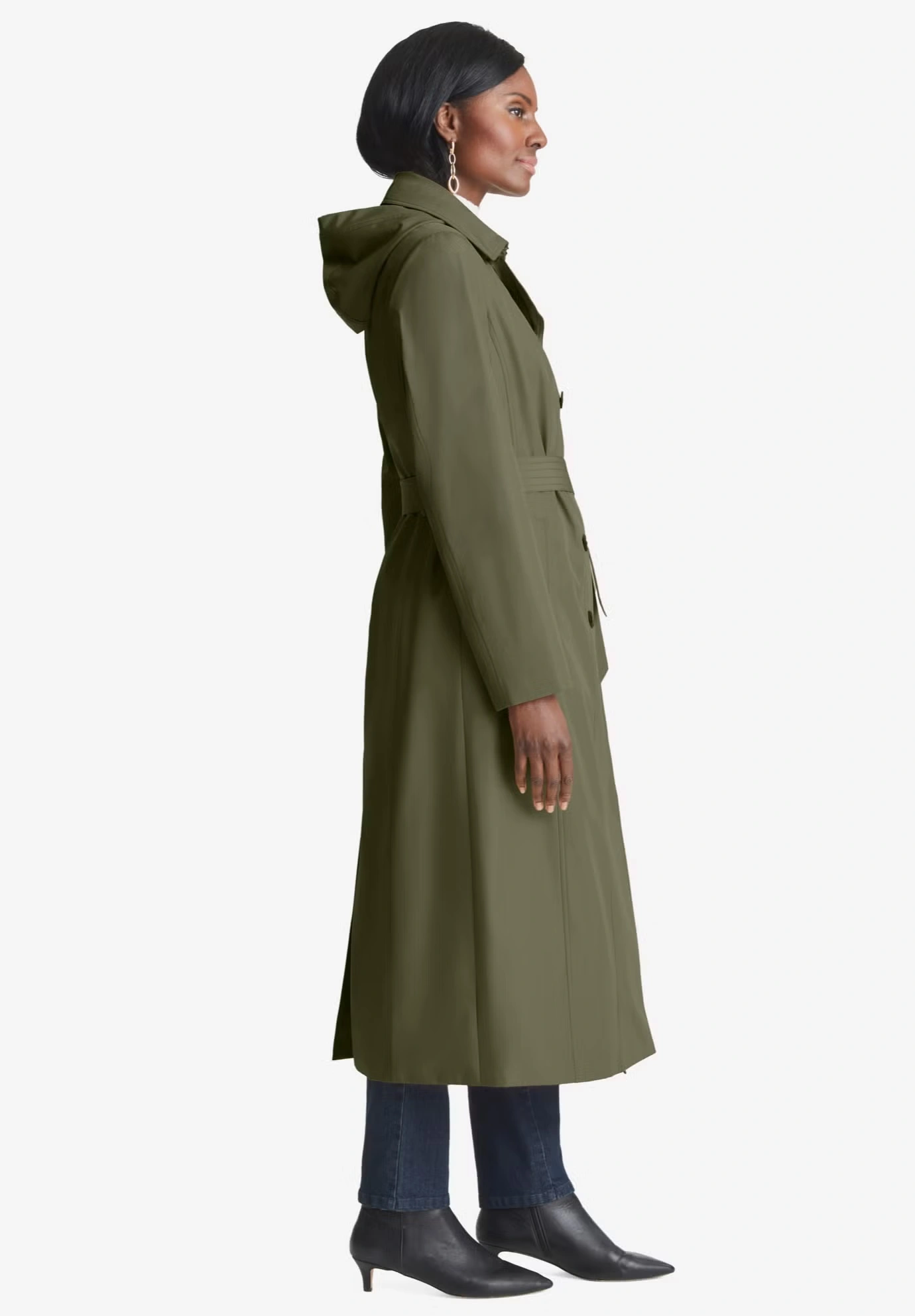 Double Breasted Long Trench Raincoat 4 Double Breasted Long Trench Raincoat