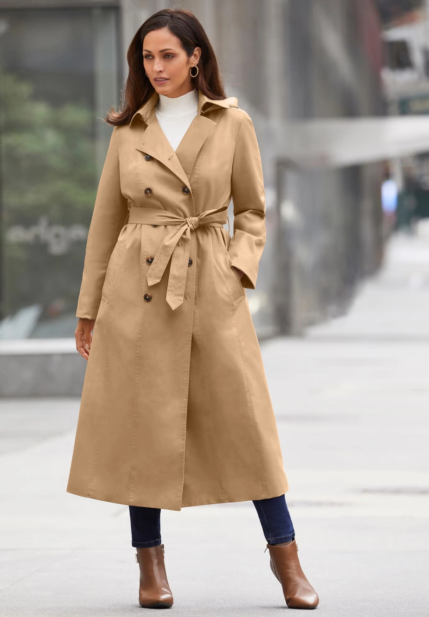 Double Breasted Long Trench Raincoat 6 Double Breasted Long Trench Raincoat